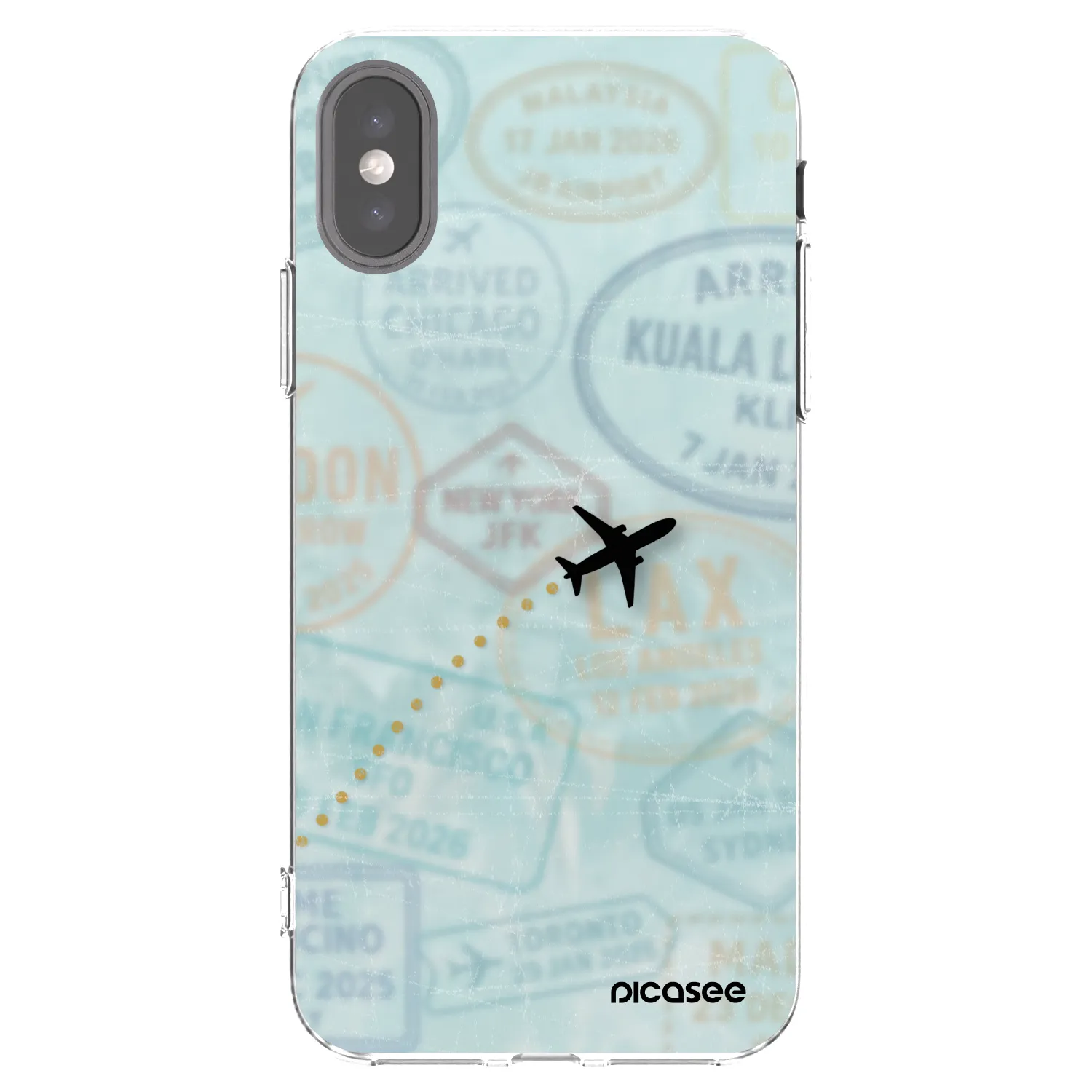 Picasee διαφανής θήκη σιλικόνης Apple iPhone X/XS - FLIGHT PATH