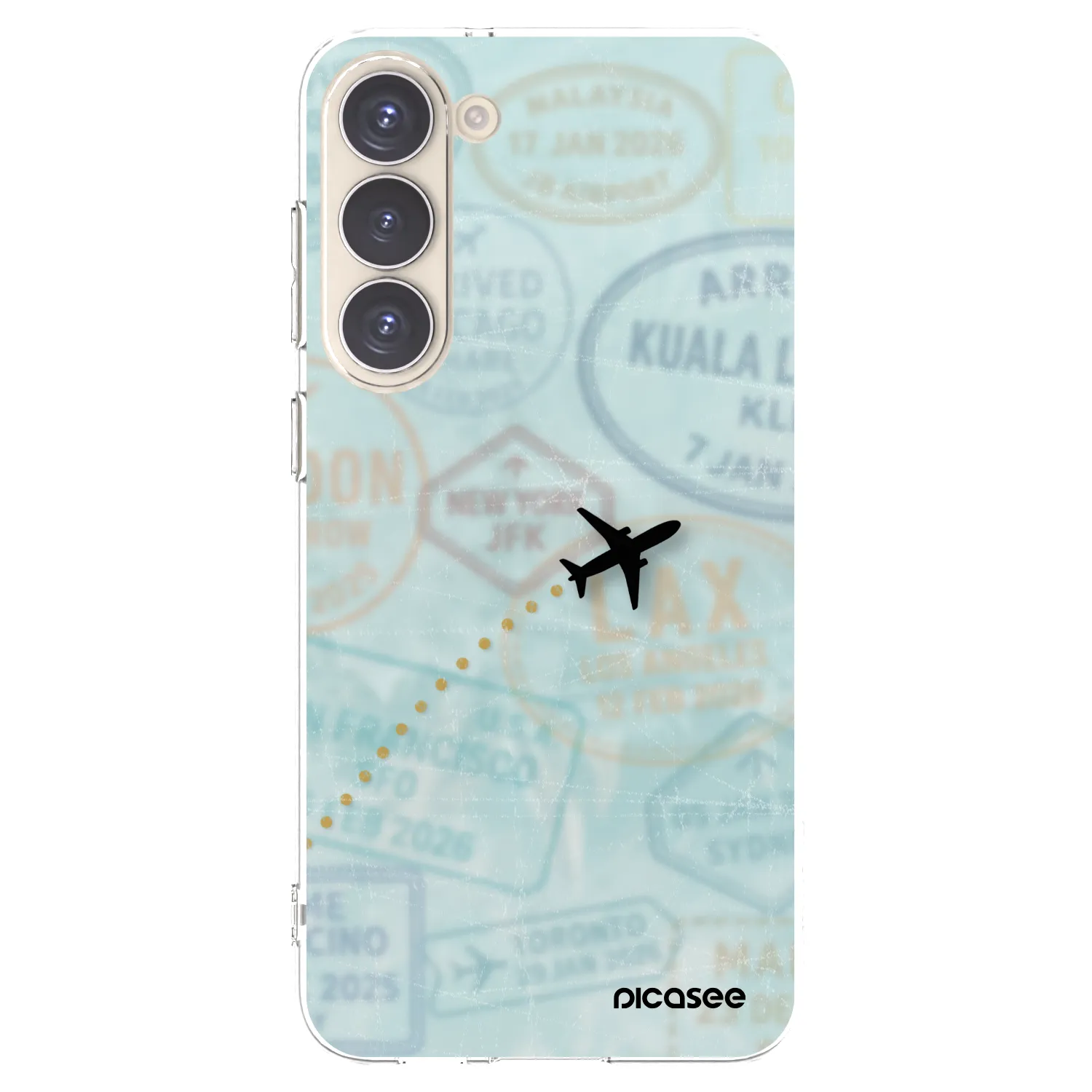 Picasee διαφανής θήκη σιλικόνης Samsung Galaxy S23+ 5G - FLIGHT PATH