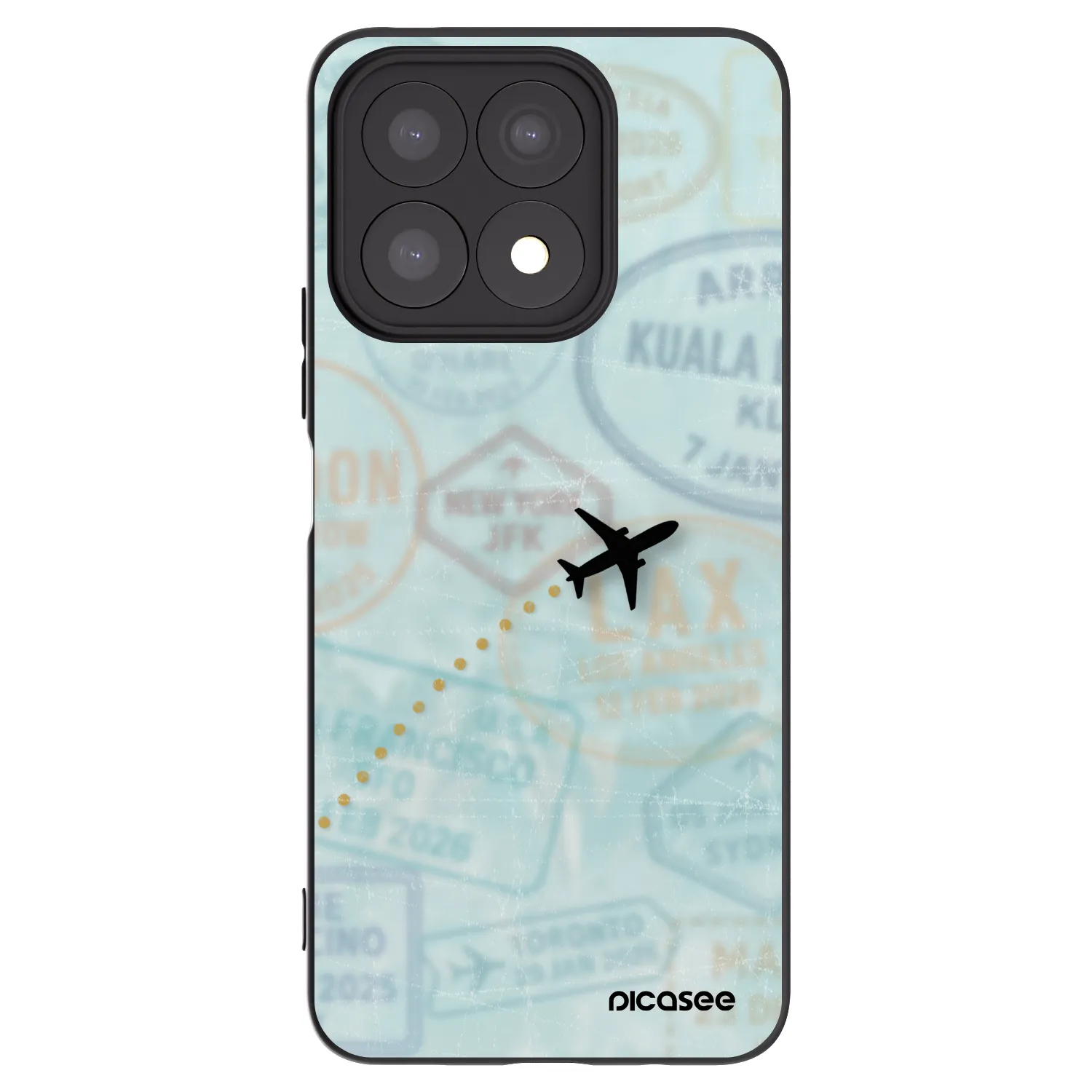 Picasee Μαύρη θήκη σιλικόνης για Honor X8a - FLIGHT PATH