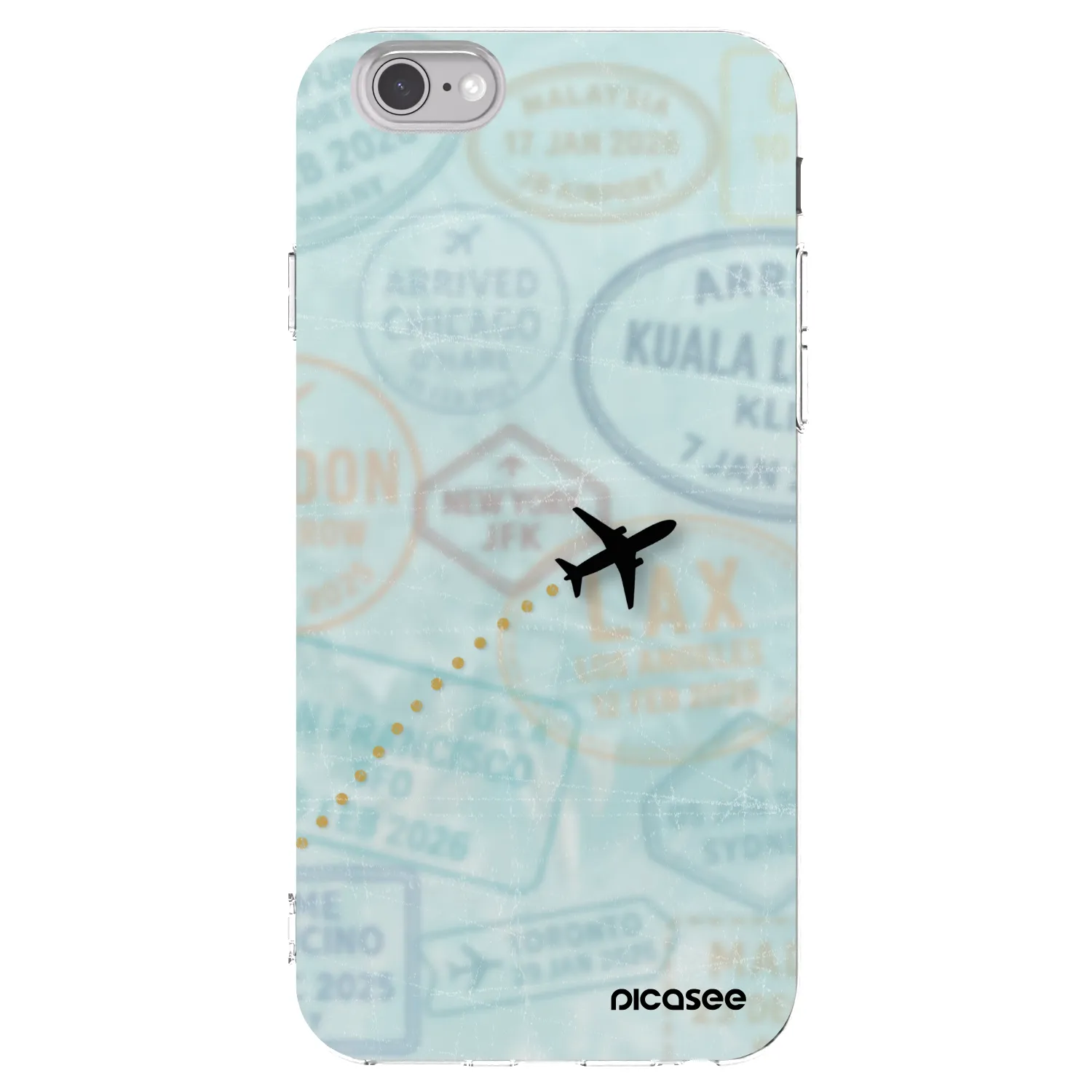 Picasee διαφανής θήκη σιλικόνης Apple iPhone 6/6S - FLIGHT PATH