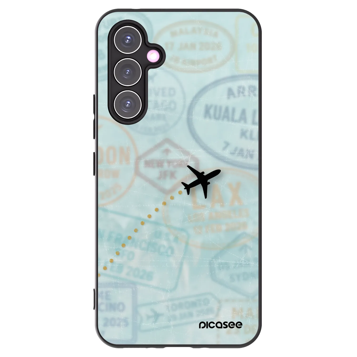 Picasee Μαύρη θήκη σιλικόνης για Samsung Galaxy A54 5G A546B - FLIGHT PATH