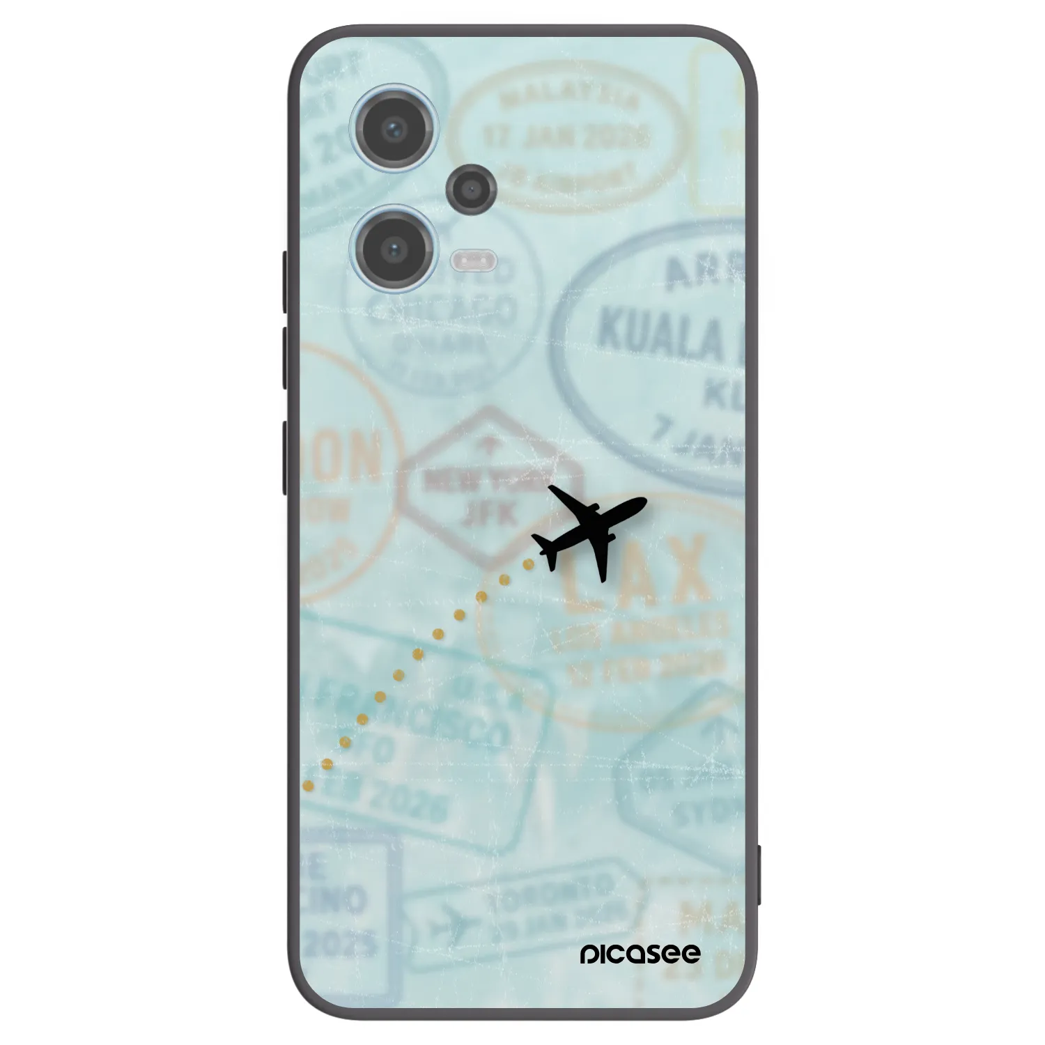 Picasee Μαύρη θήκη σιλικόνης για Xiaomi Redmi Note 12 5G - FLIGHT PATH