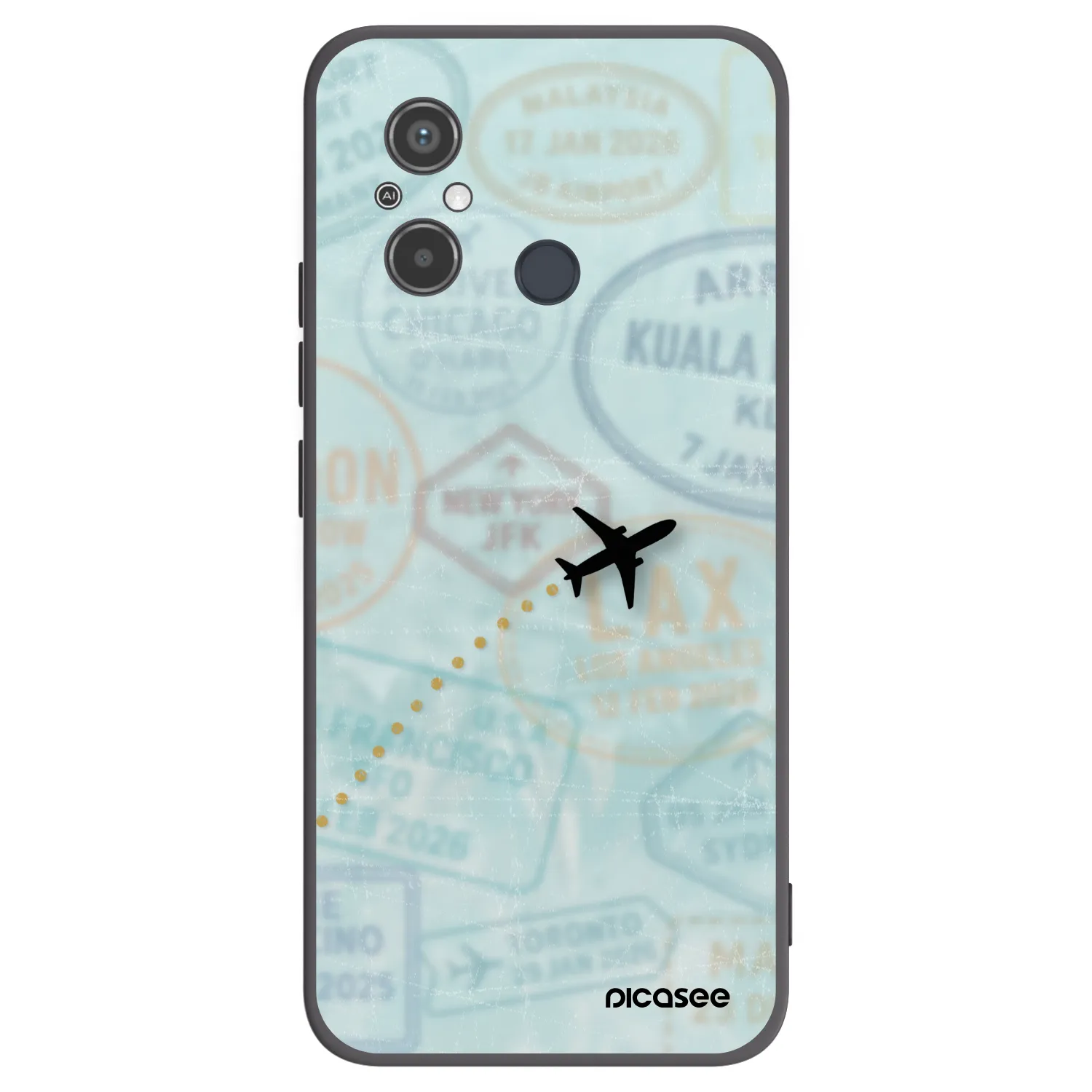 Picasee Μαύρη θήκη σιλικόνης για Xiaomi Redmi 12C - FLIGHT PATH