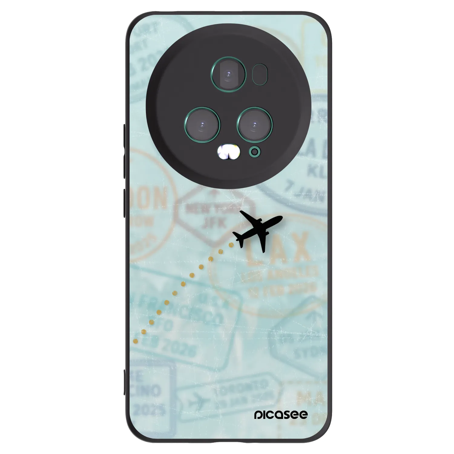Picasee Μαύρη θήκη σιλικόνης για Honor Magic5 Pro - FLIGHT PATH