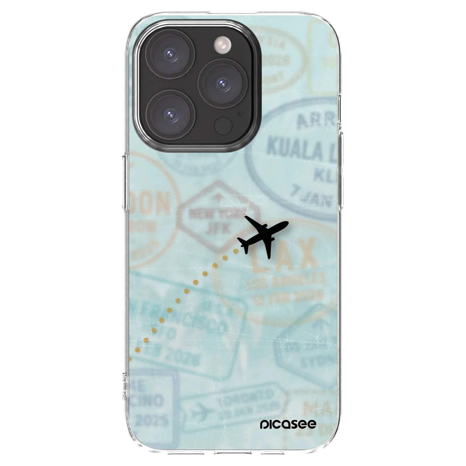 Picasee διαφανής θήκη σιλικόνης Apple iPhone 15 Pro - FLIGHT PATH