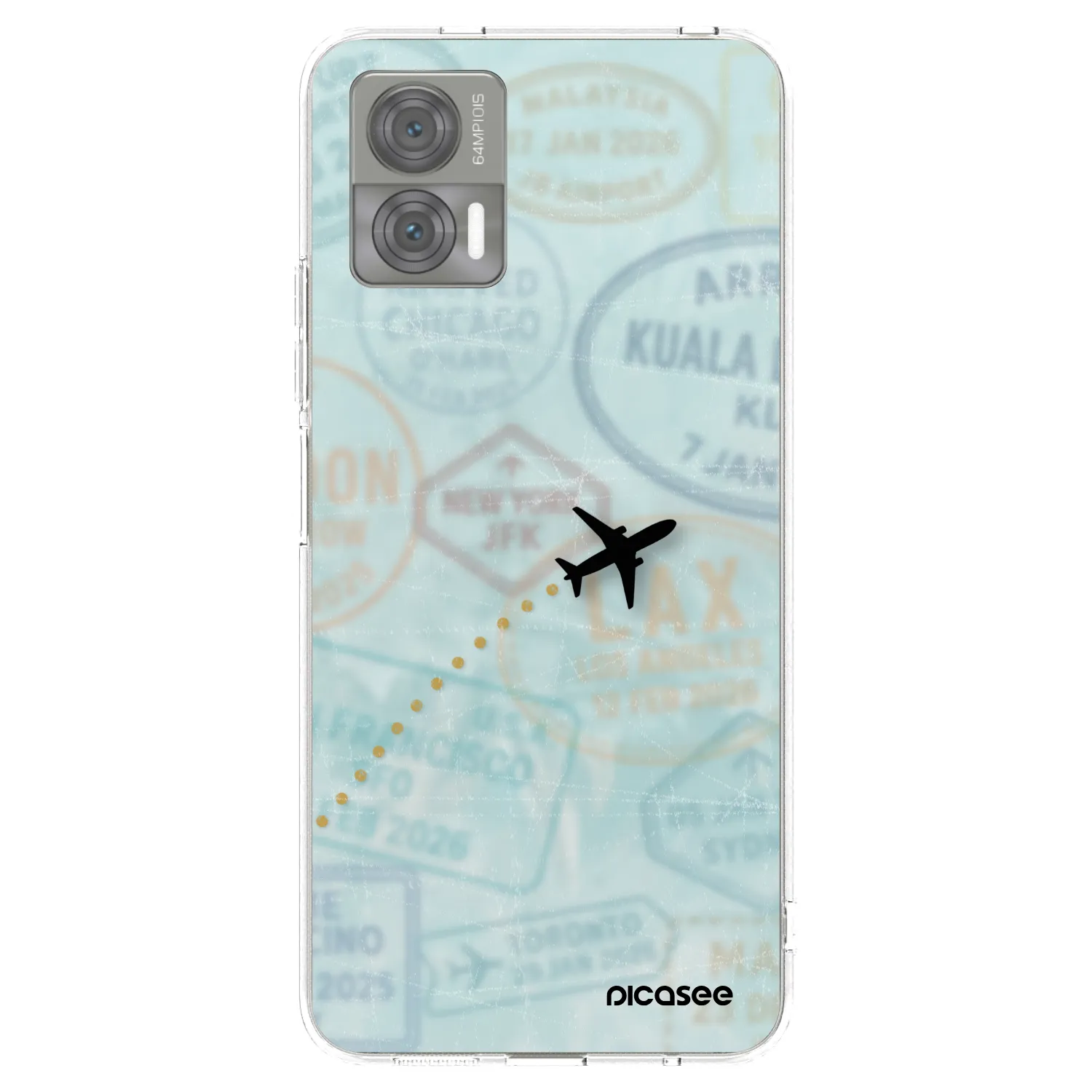 Picasee διαφανής θήκη σιλικόνης Motorola Edge 30 Neo - FLIGHT PATH