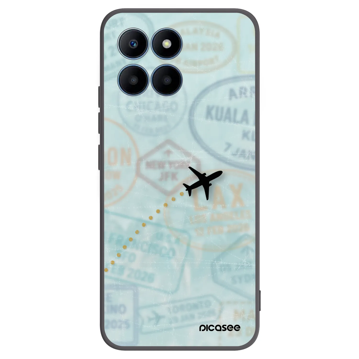 Picasee Μαύρη θήκη σιλικόνης για Honor 70 Lite - FLIGHT PATH