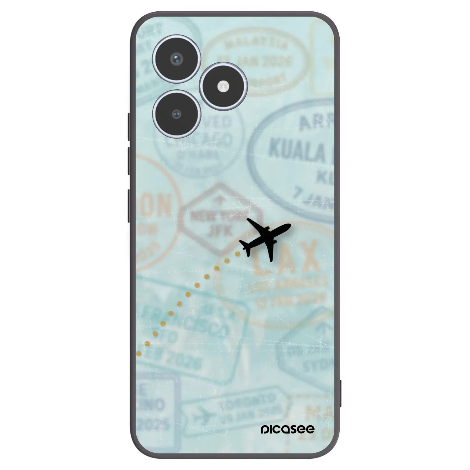 Picasee Μαύρη θήκη σιλικόνης για Realme C53 - FLIGHT PATH