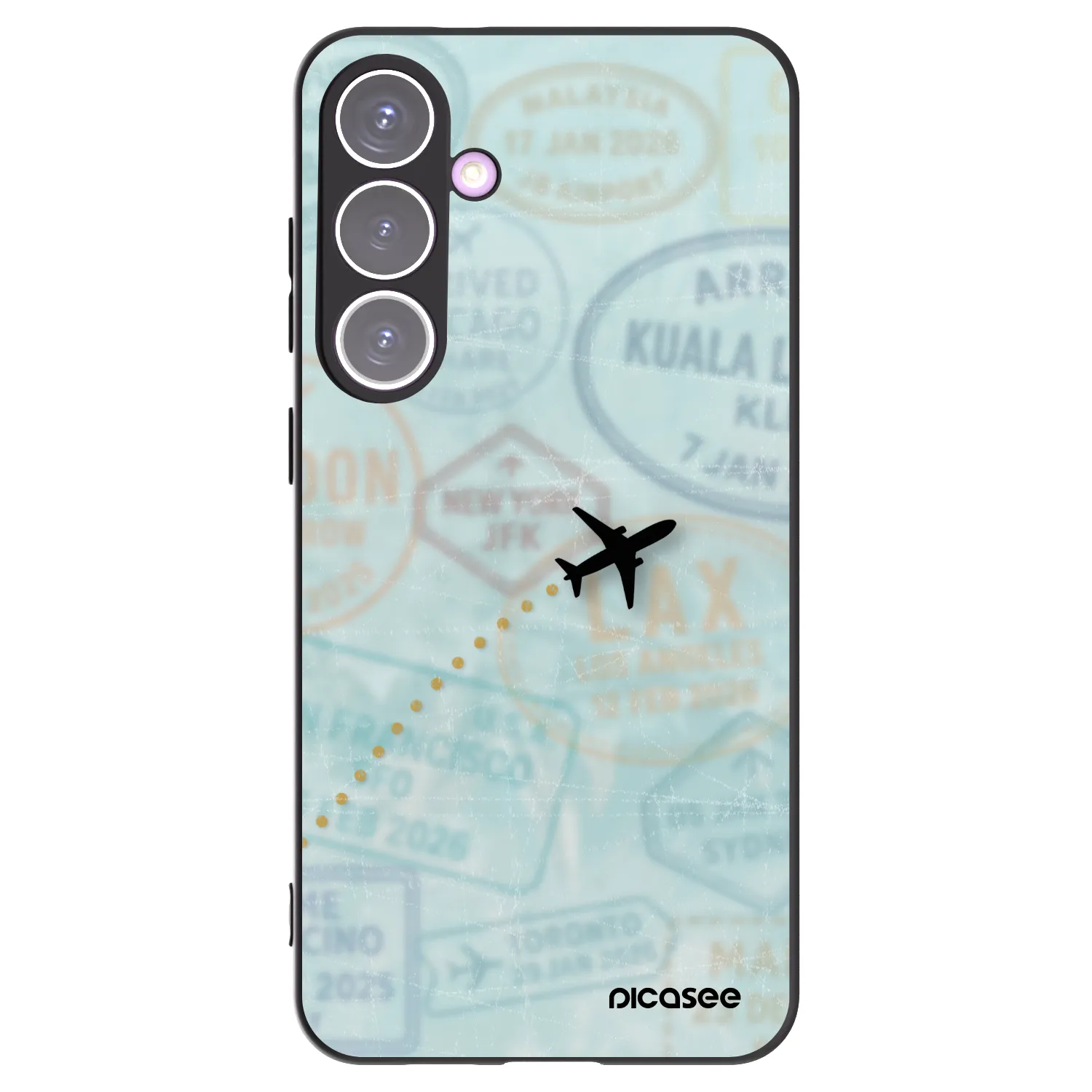 Picasee Μαύρη θήκη σιλικόνης για Samsung Galaxy S24+ S926B 5G - FLIGHT PATH