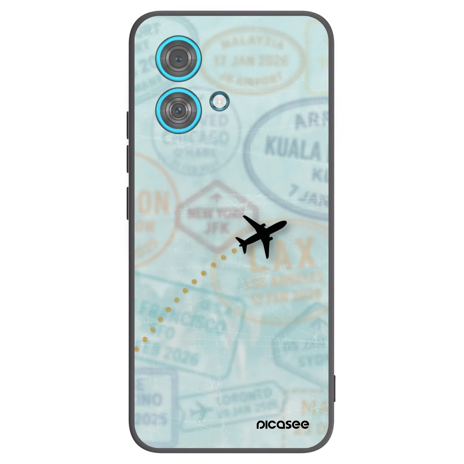 Picasee Μαύρη θήκη σιλικόνης για Motorola Edge 40 Neo - FLIGHT PATH