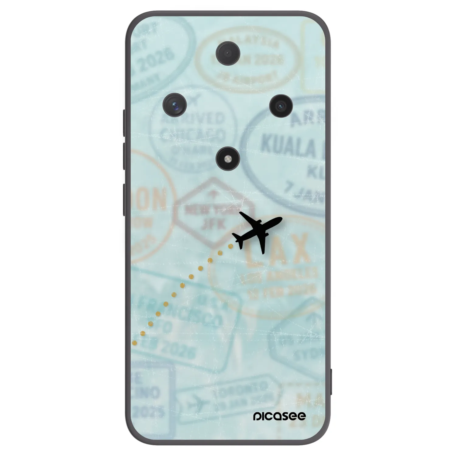 Picasee Μαύρη θήκη σιλικόνης για Honor Magic6 Lite 5G - FLIGHT PATH