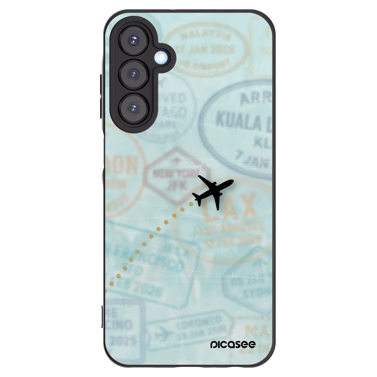 Picasee Μαύρη θήκη σιλικόνης για Samsung Galaxy A25 A256B 5G - FLIGHT PATH