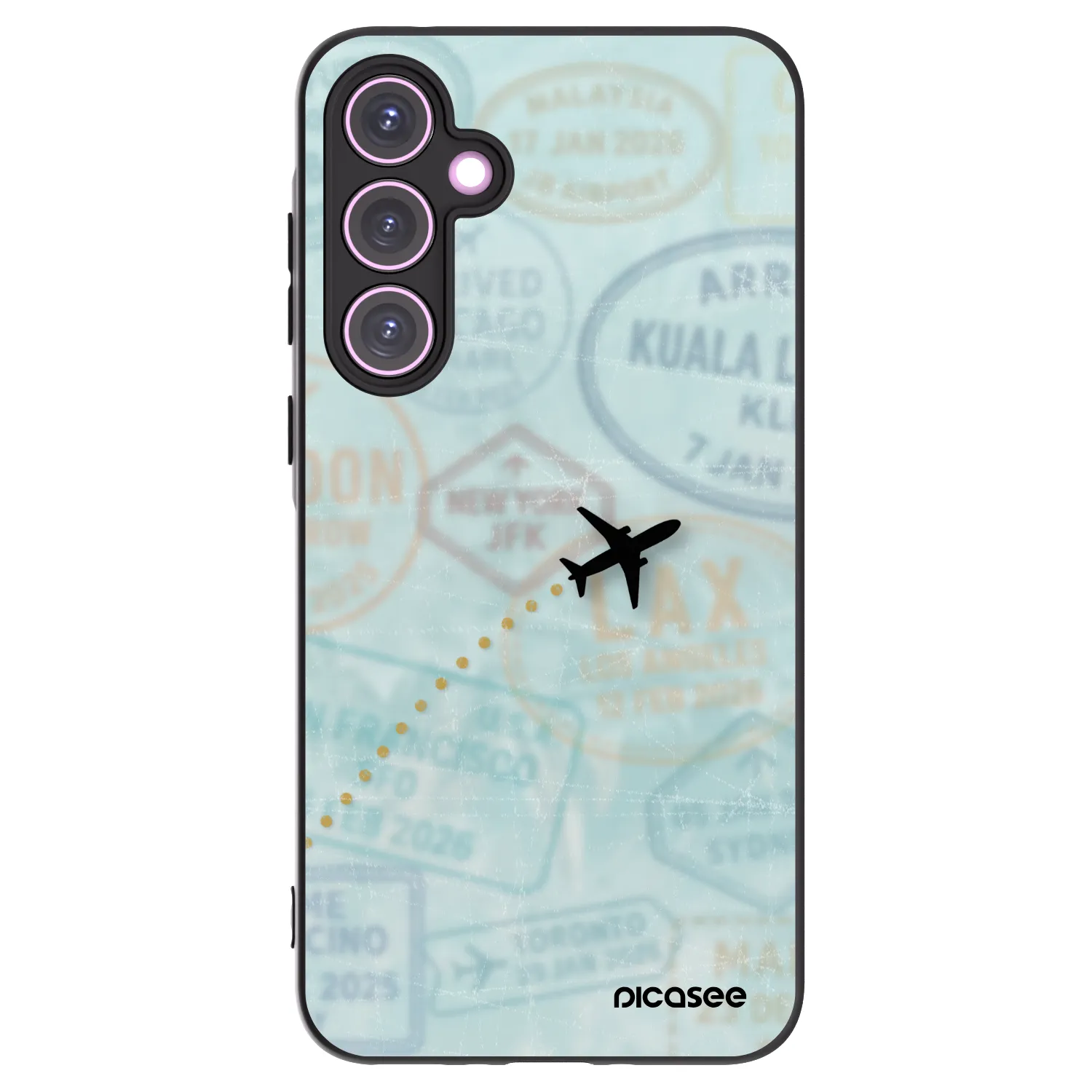 Picasee Μαύρη θήκη σιλικόνης για Samsung Galaxy A35 5G A356B - FLIGHT PATH