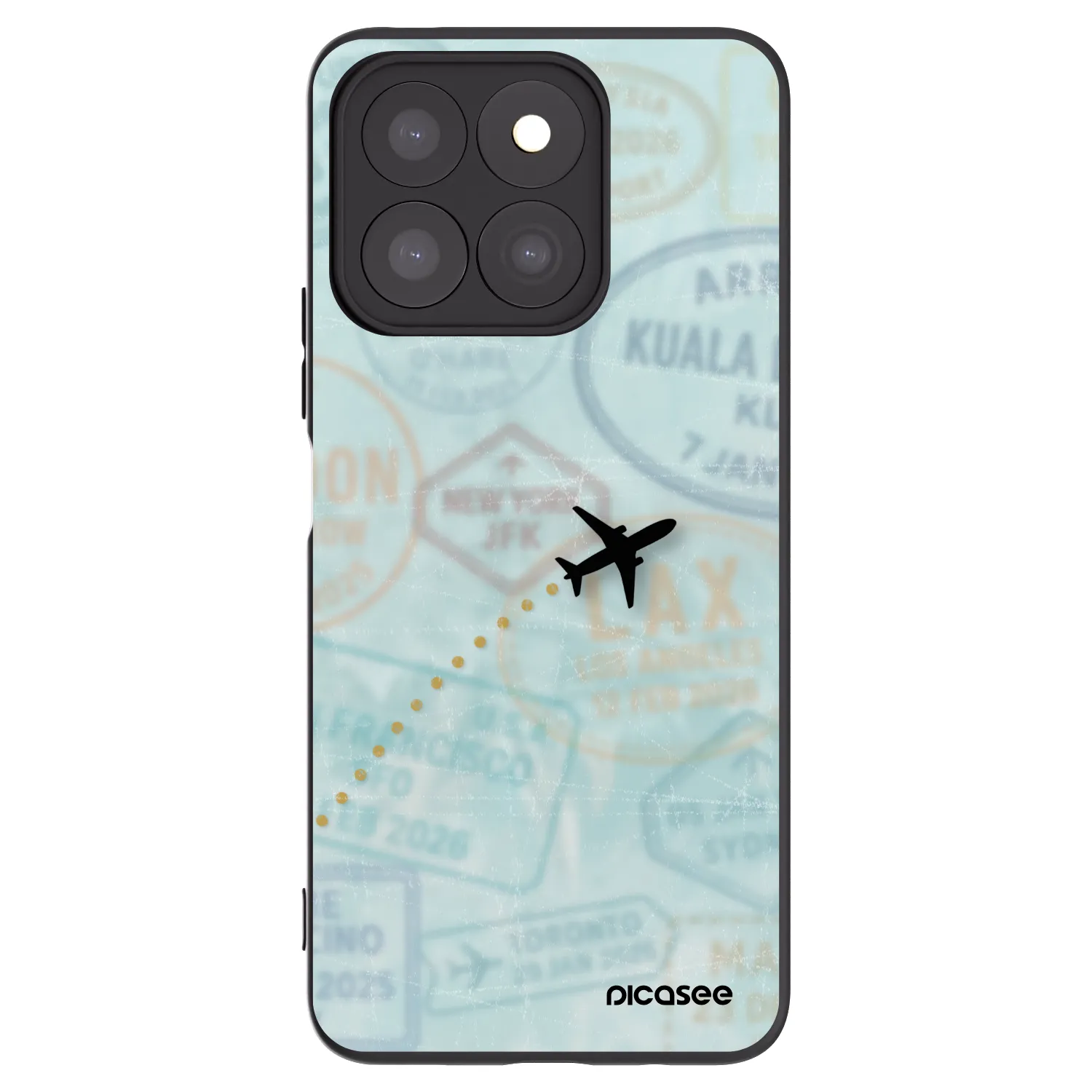 Picasee Μαύρη θήκη σιλικόνης για Honor X8b - FLIGHT PATH