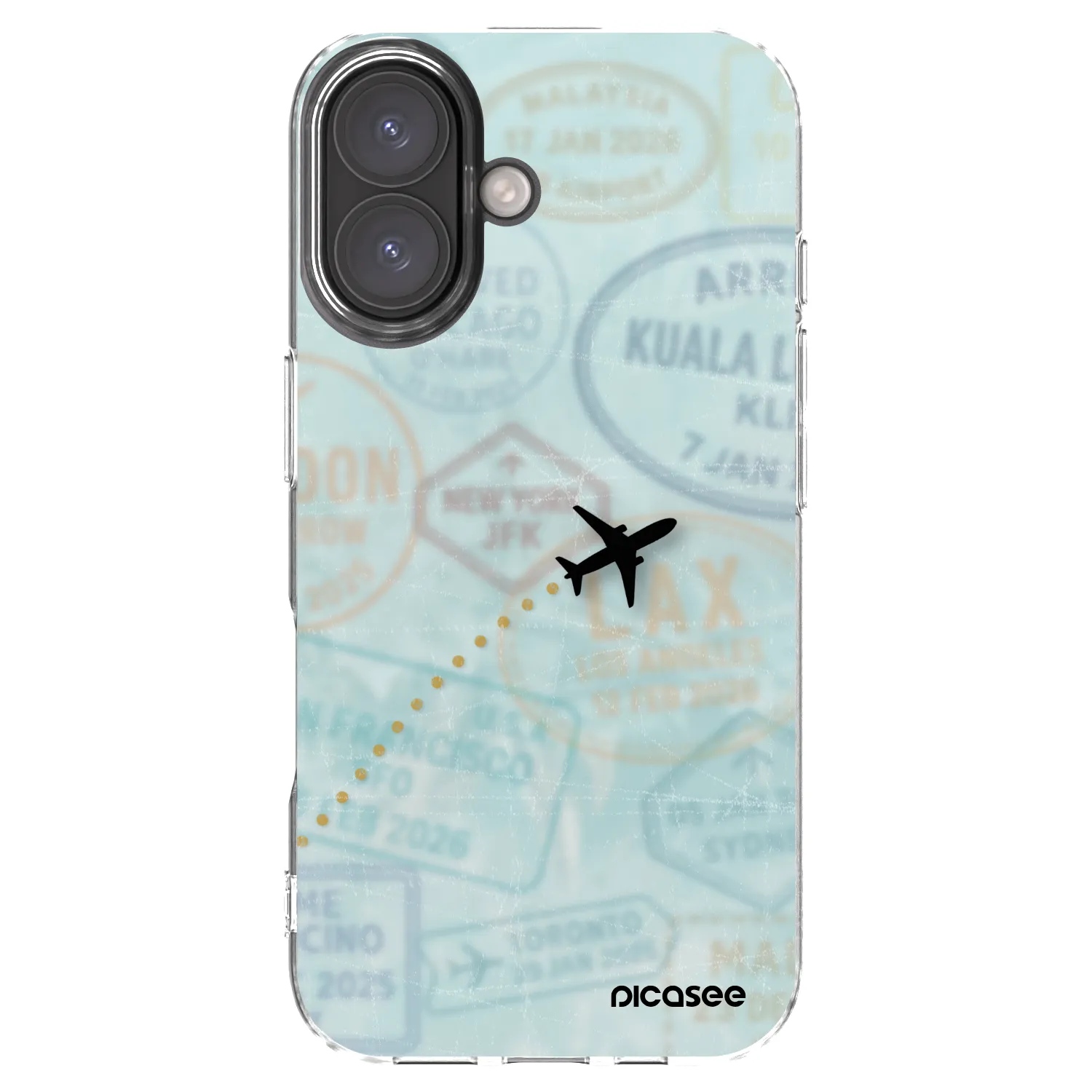 Picasee διαφανής θήκη σιλικόνης Apple iPhone 16 - FLIGHT PATH