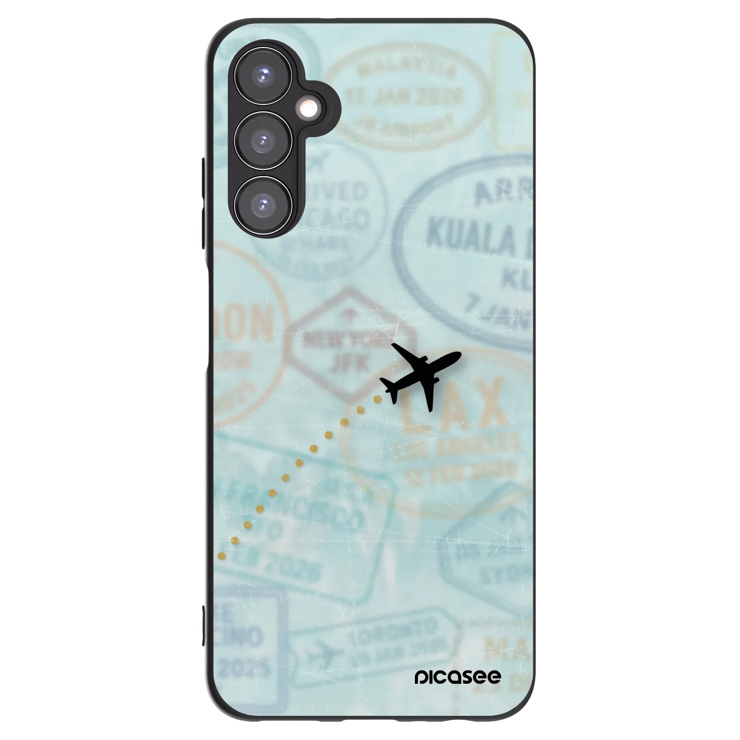 Picasee Μαύρη θήκη σιλικόνης για Samsung Galaxy A05s A057G - FLIGHT PATH