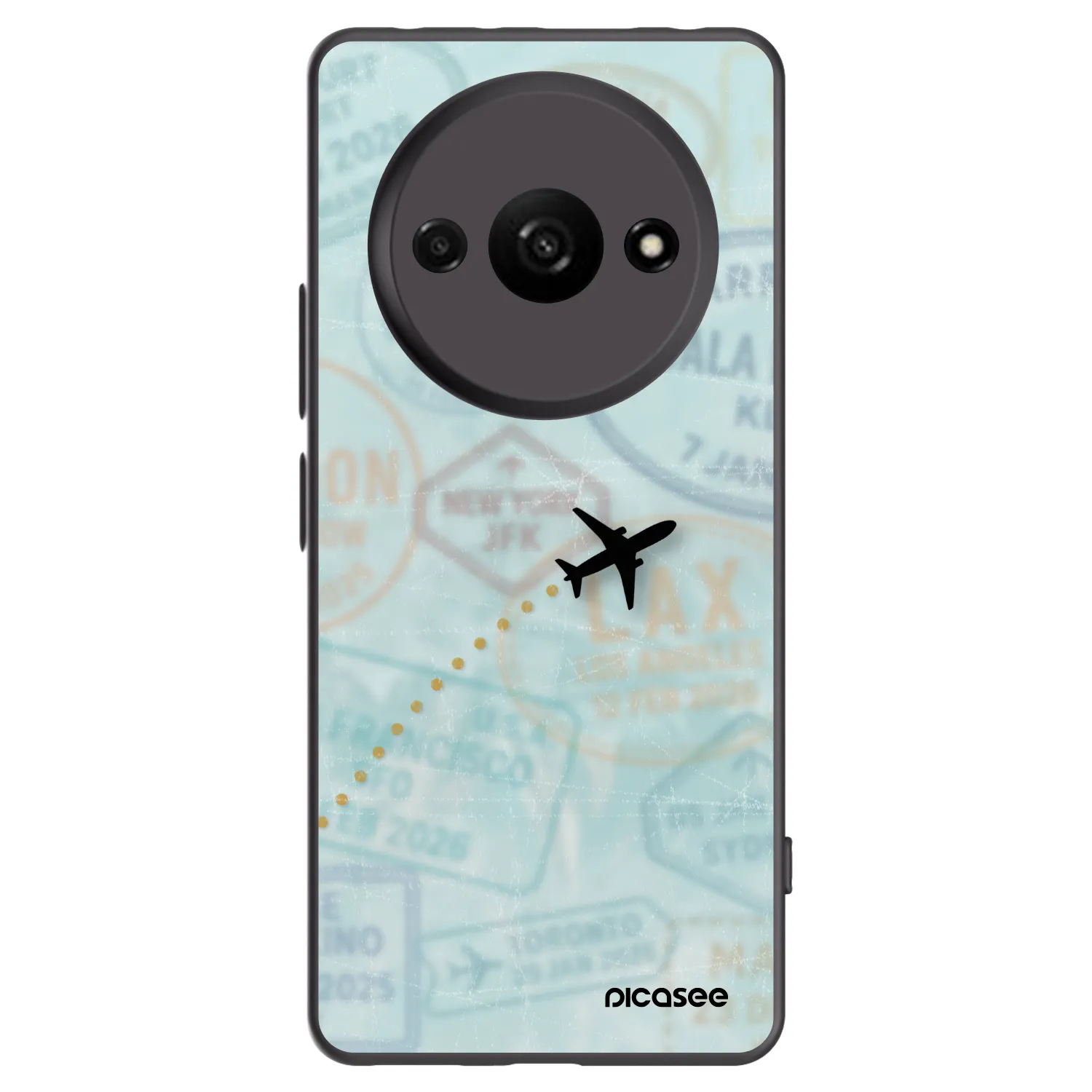 Picasee Μαύρη θήκη σιλικόνης για Xiaomi Redmi A3 - FLIGHT PATH