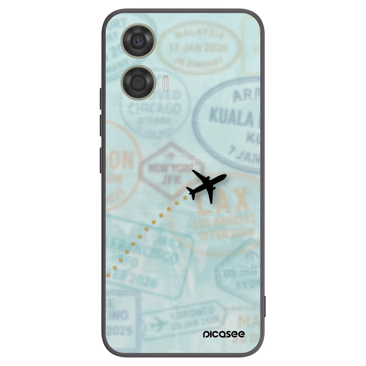 Picasee Μαύρη θήκη σιλικόνης για Motorola Moto G24 - FLIGHT PATH