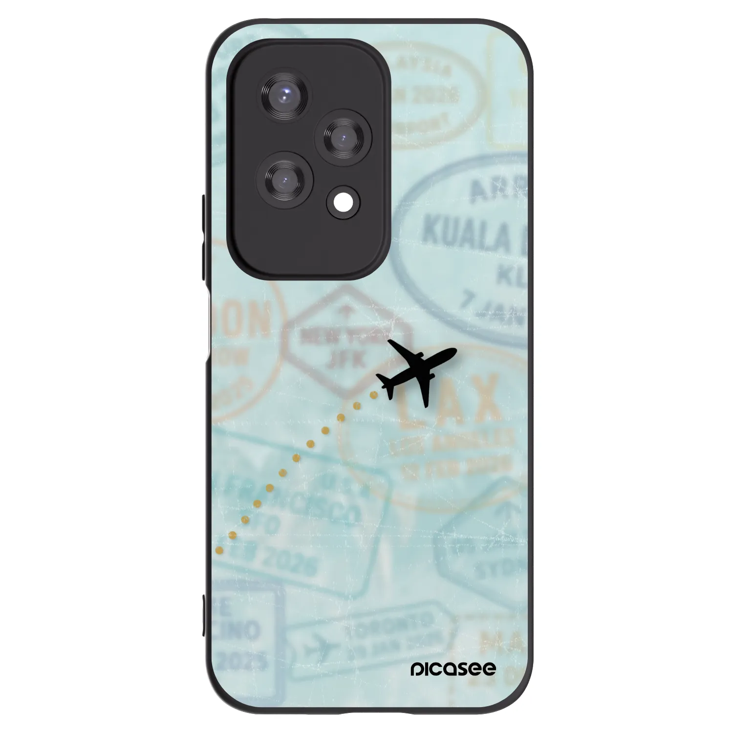 Picasee Μαύρη θήκη σιλικόνης για Honor 200 Lite - FLIGHT PATH