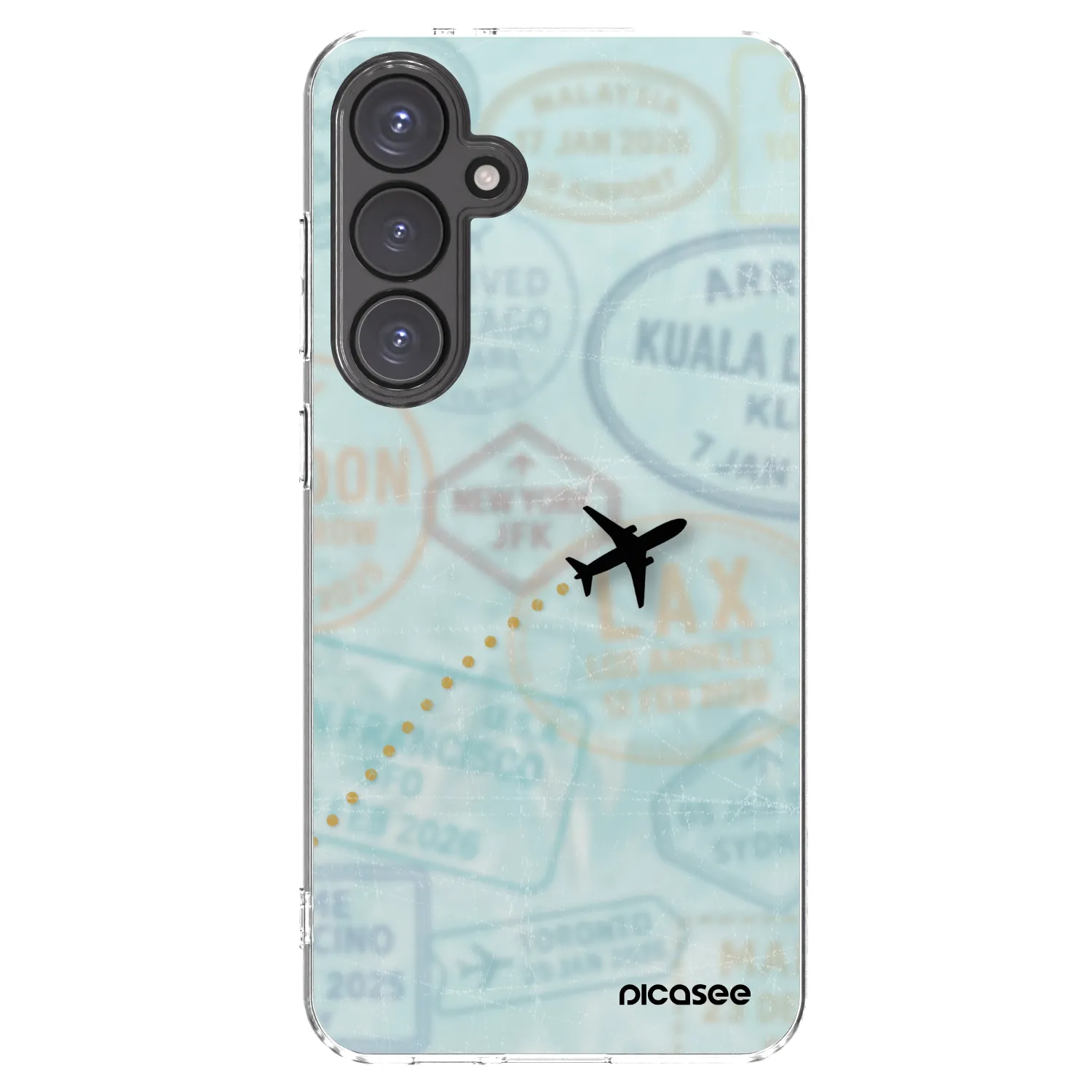 Picasee διαφανής θήκη σιλικόνης Samsung Galaxy S24 FE S721B - FLIGHT PATH