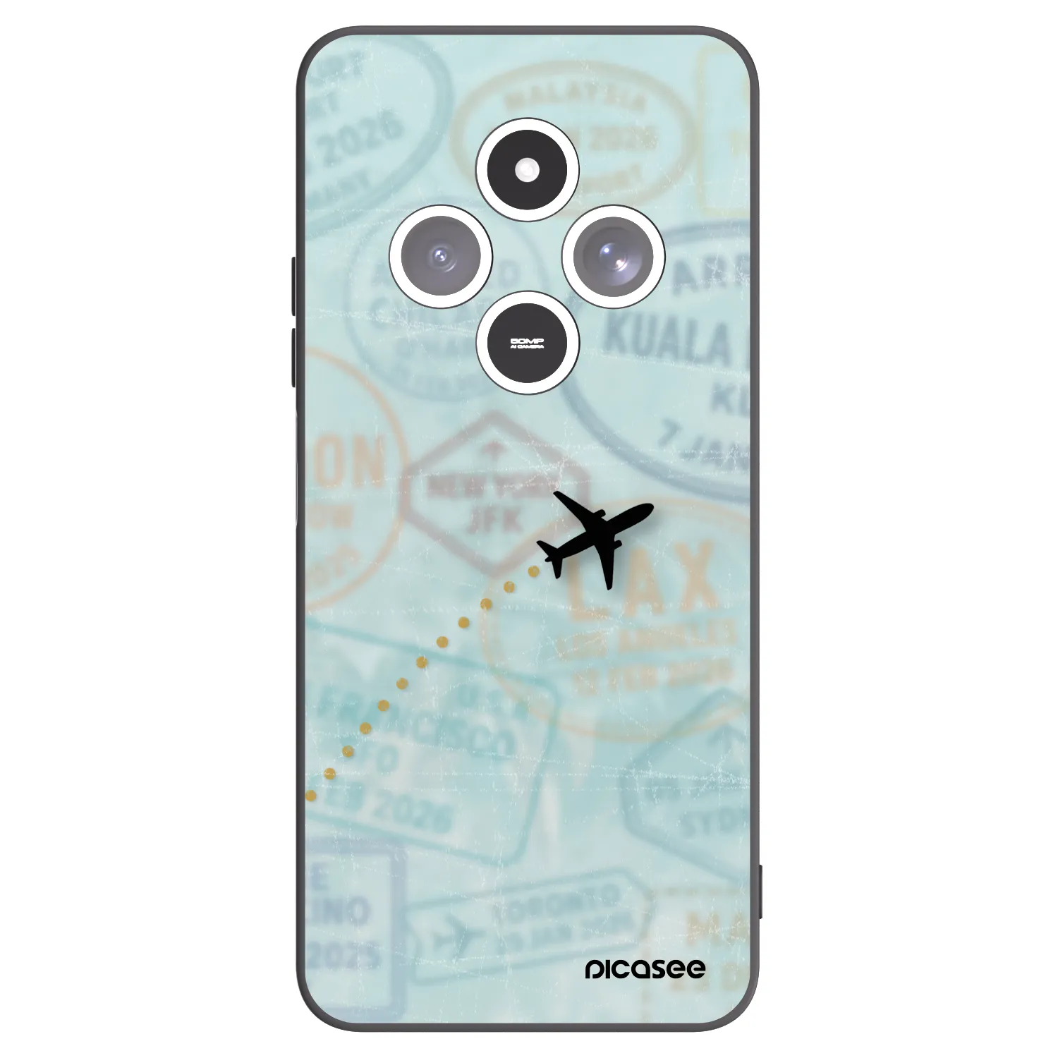 Picasee Μαύρη θήκη σιλικόνης για Xiaomi Redmi 14C - FLIGHT PATH