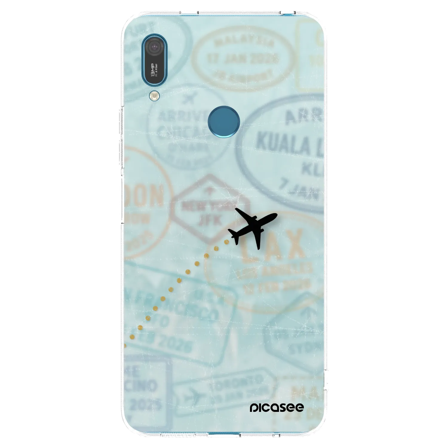 Picasee διαφανής θήκη σιλικόνης Huawei Y7 2019 - FLIGHT PATH