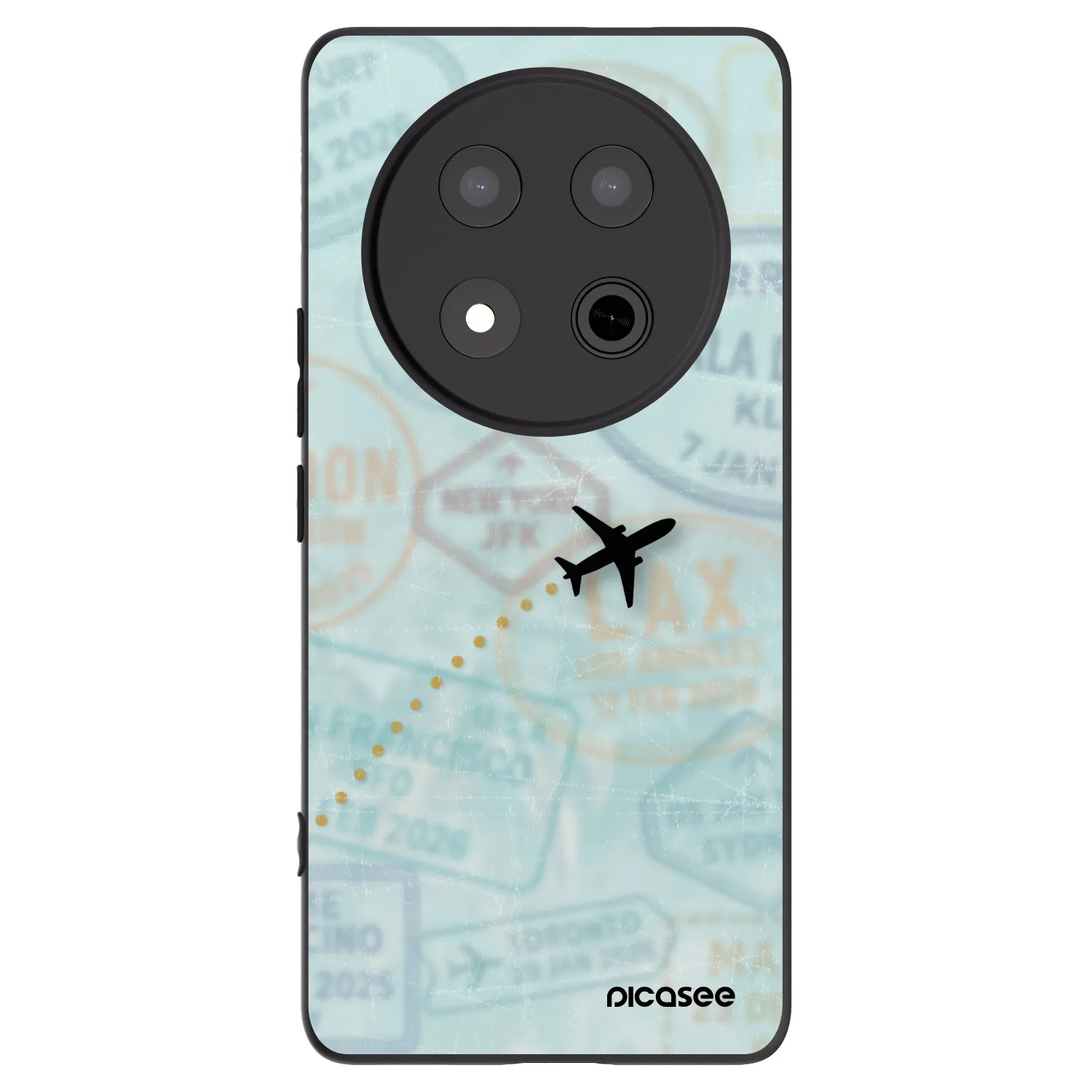 Picasee Μαύρη θήκη σιλικόνης για Honor Magic7 Lite 5G - FLIGHT PATH