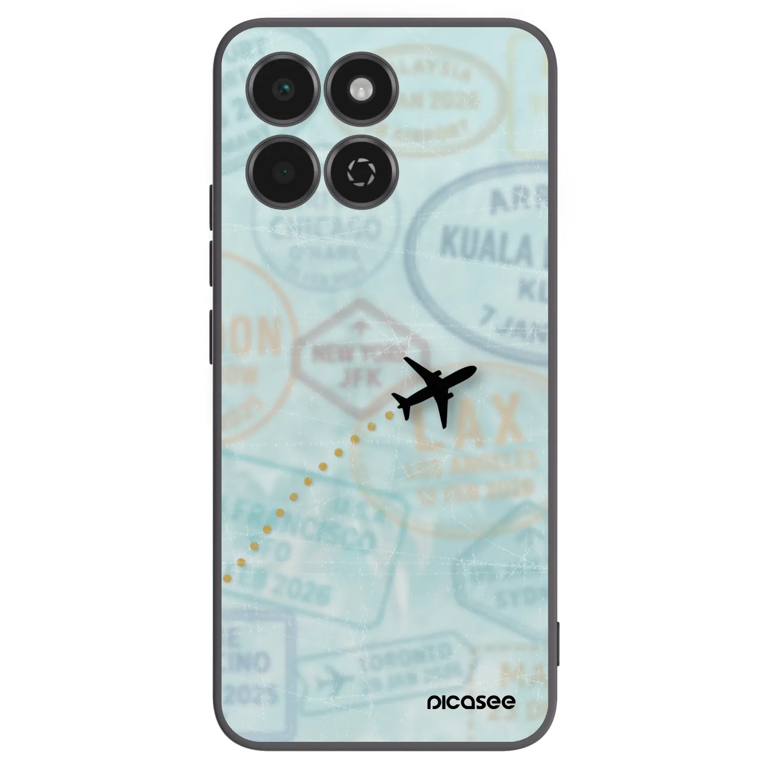 Picasee Μαύρη θήκη σιλικόνης για Honor 200 Smart 5G - FLIGHT PATH