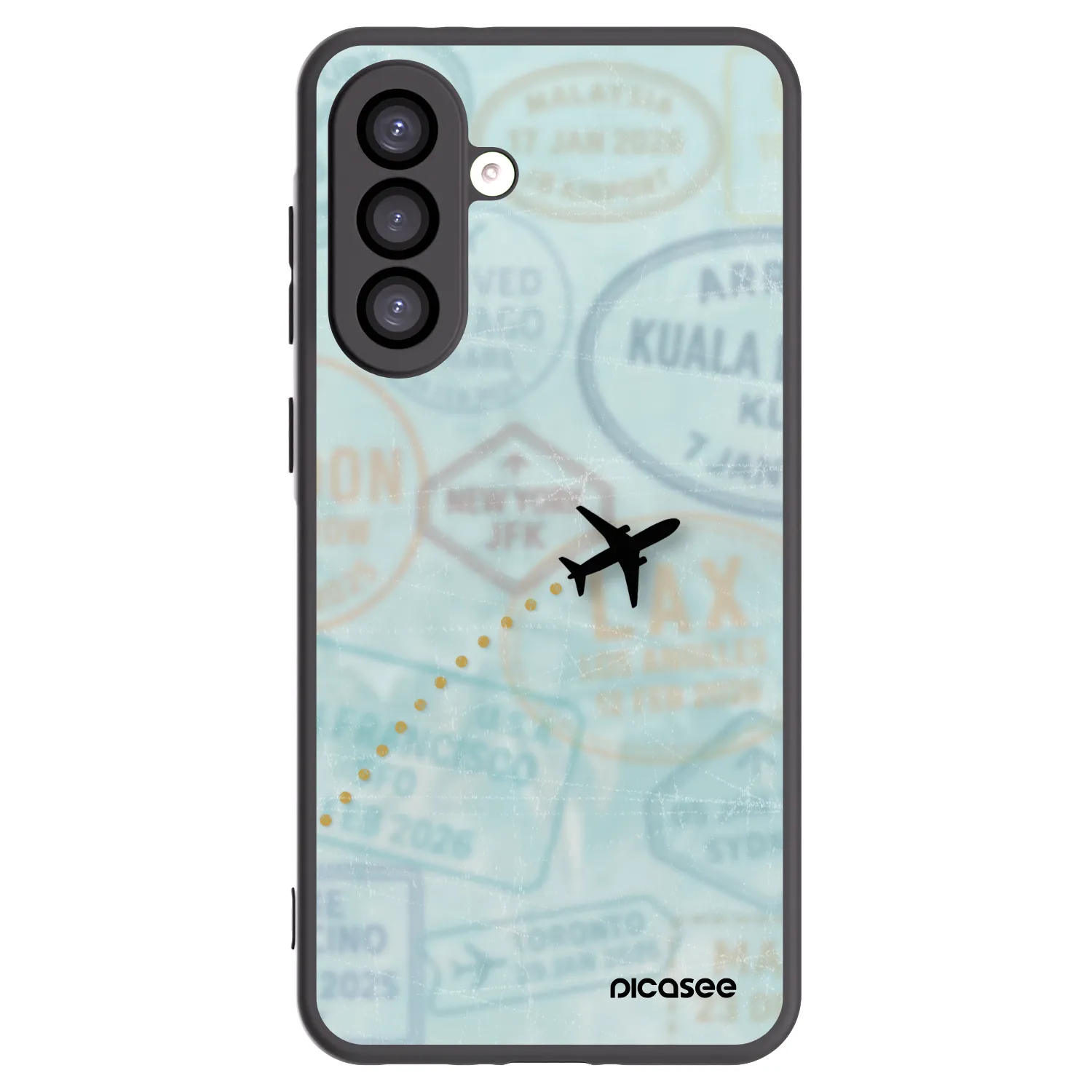 Picasee Μαύρη θήκη σιλικόνης για Samsung Galaxy A26 5G A266B - FLIGHT PATH