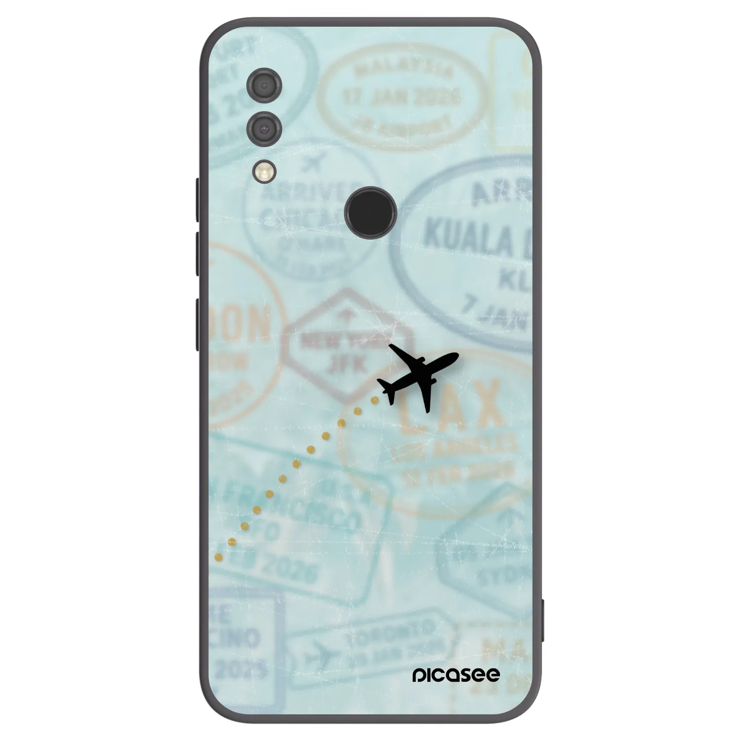 Picasee Μαύρη θήκη σιλικόνης για Xiaomi Redmi 7 - FLIGHT PATH