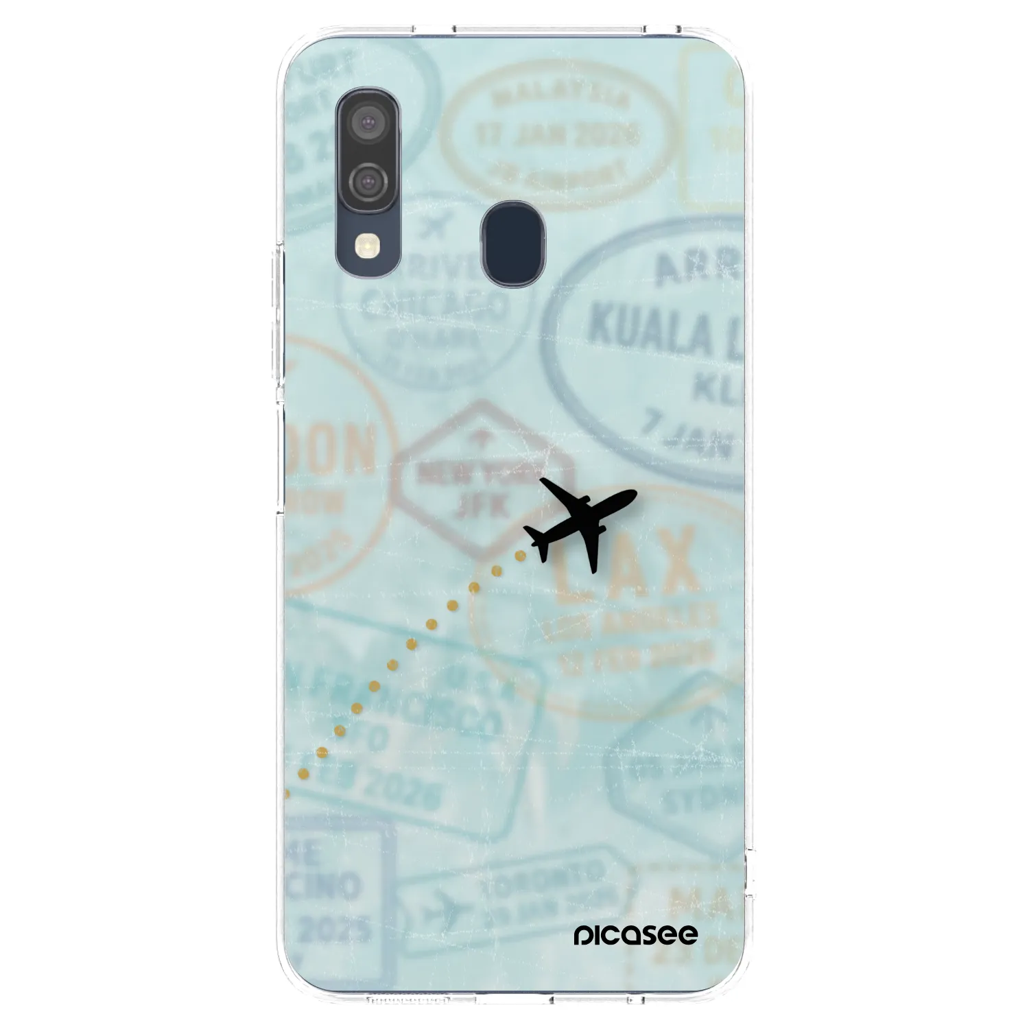 Picasee διαφανής θήκη σιλικόνης Samsung Galaxy A40 A405F - FLIGHT PATH