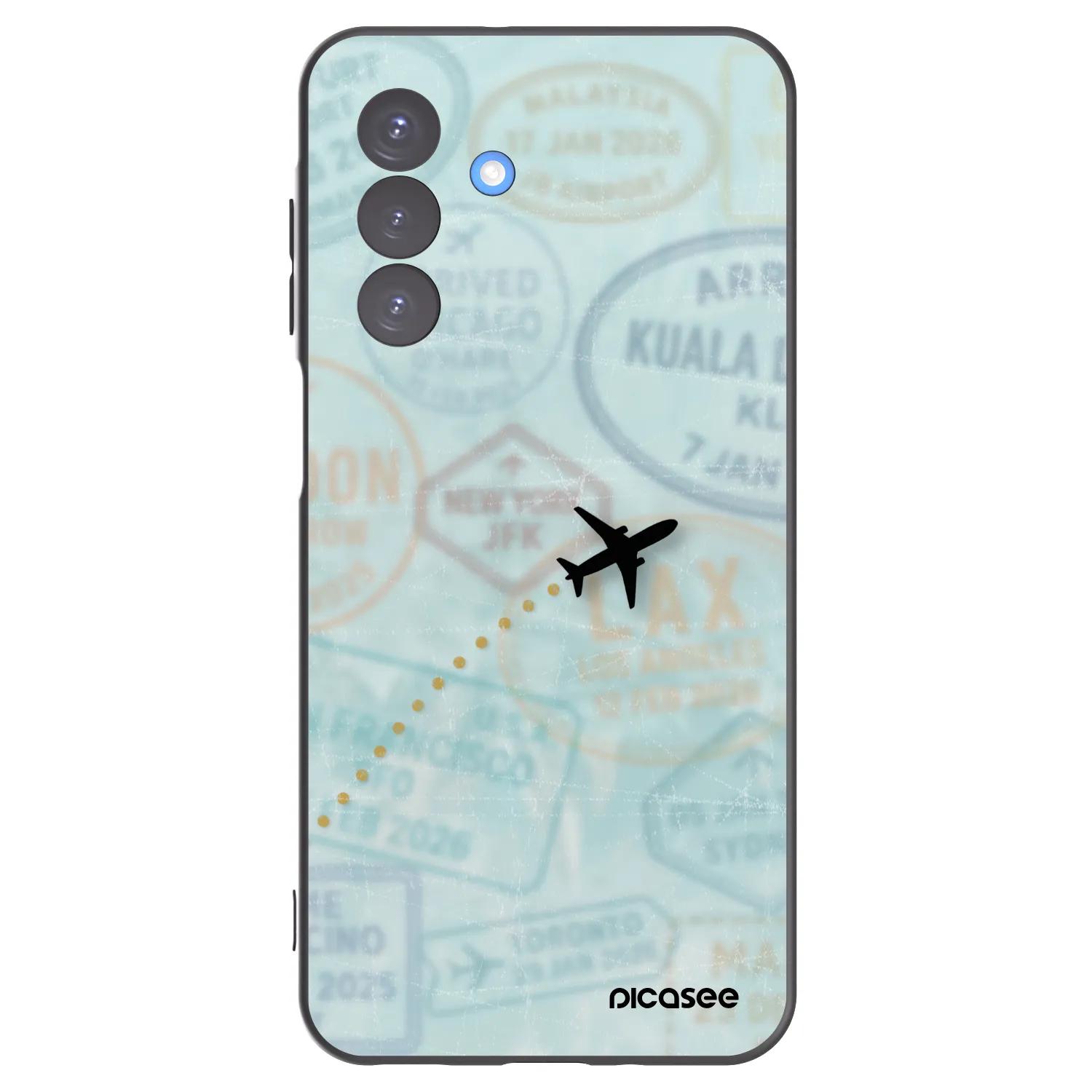 Picasee Μαύρη θήκη σιλικόνης για Samsung Galaxy A17 5G - FLIGHT PATH