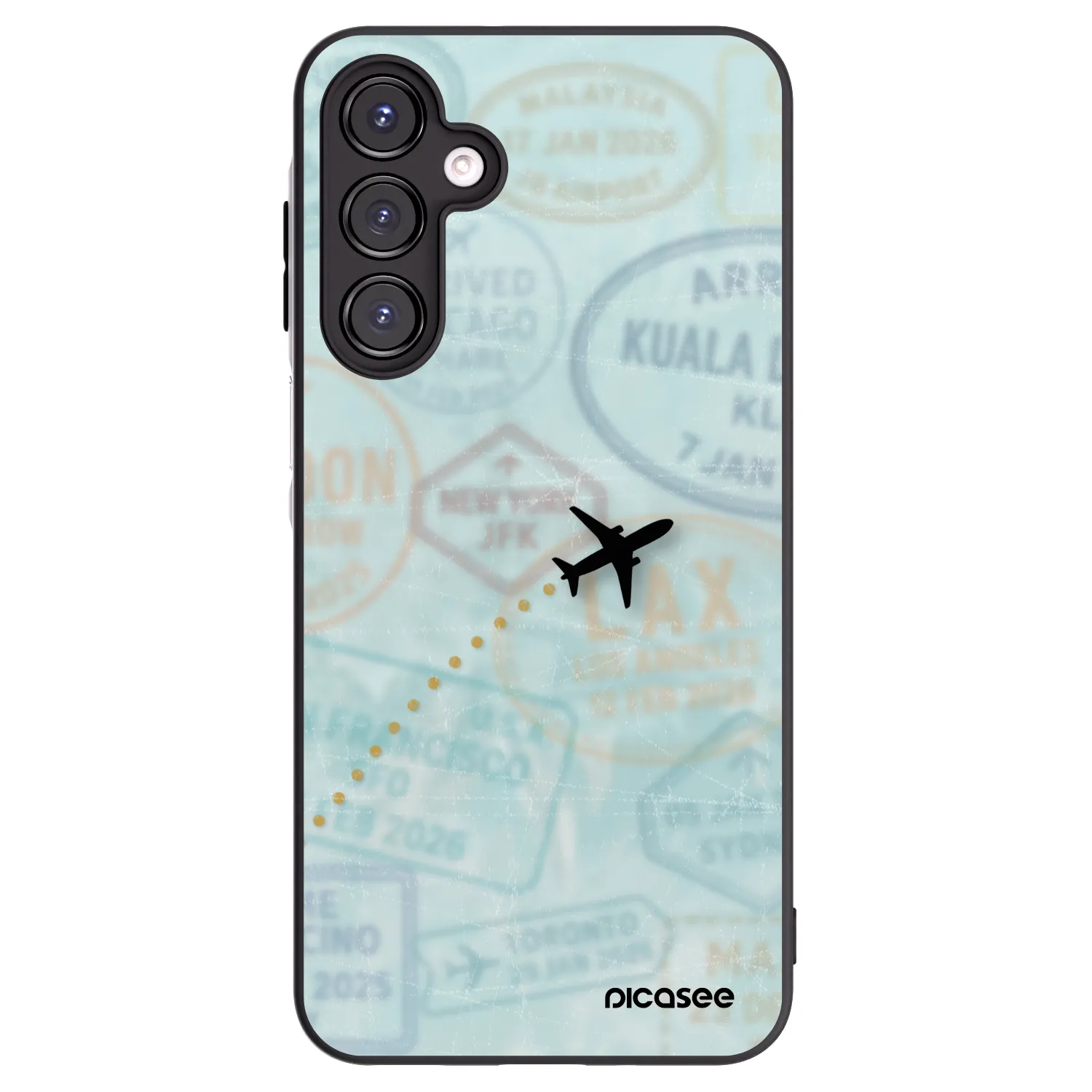 Picasee Μαύρη θήκη σιλικόνης για Samsung Galaxy A16 4G - FLIGHT PATH