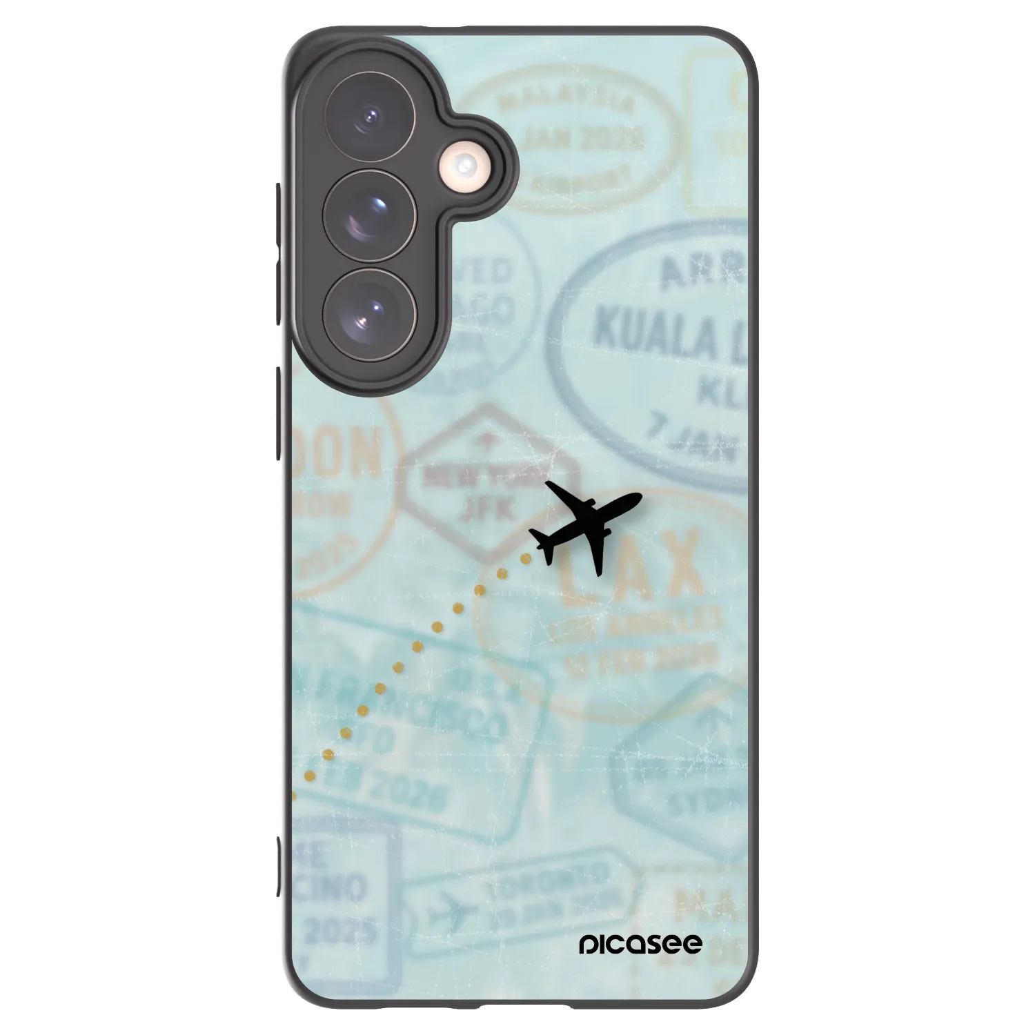 Picasee Μαύρη θήκη σιλικόνης για Samsung Galaxy S26+ - FLIGHT PATH