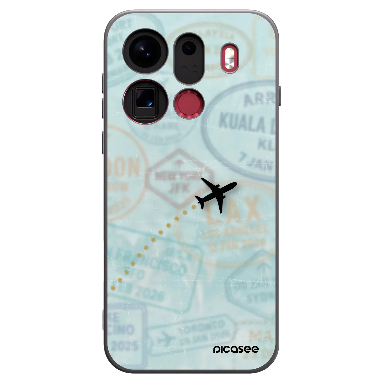 Picasee Μαύρη θήκη σιλικόνης για OPPO Find X9 Pro - FLIGHT PATH