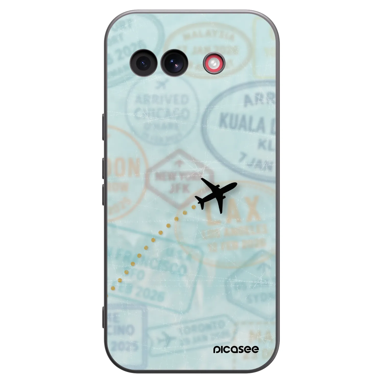 Picasee Μαύρη θήκη σιλικόνης για Google Pixel 10a - FLIGHT PATH