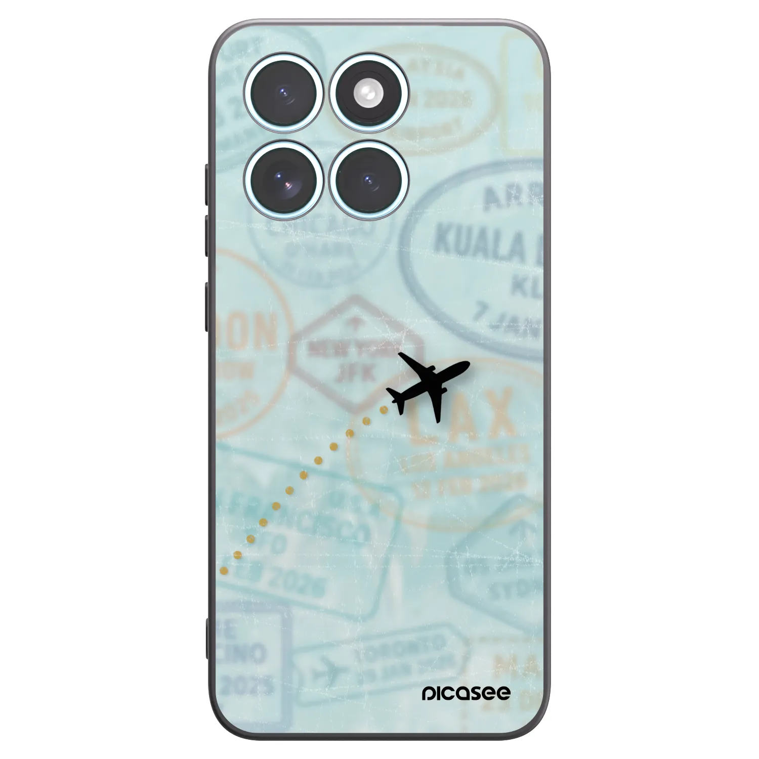 Picasee Μαύρη θήκη σιλικόνης για Motorola Edge 70 Fusion - FLIGHT PATH