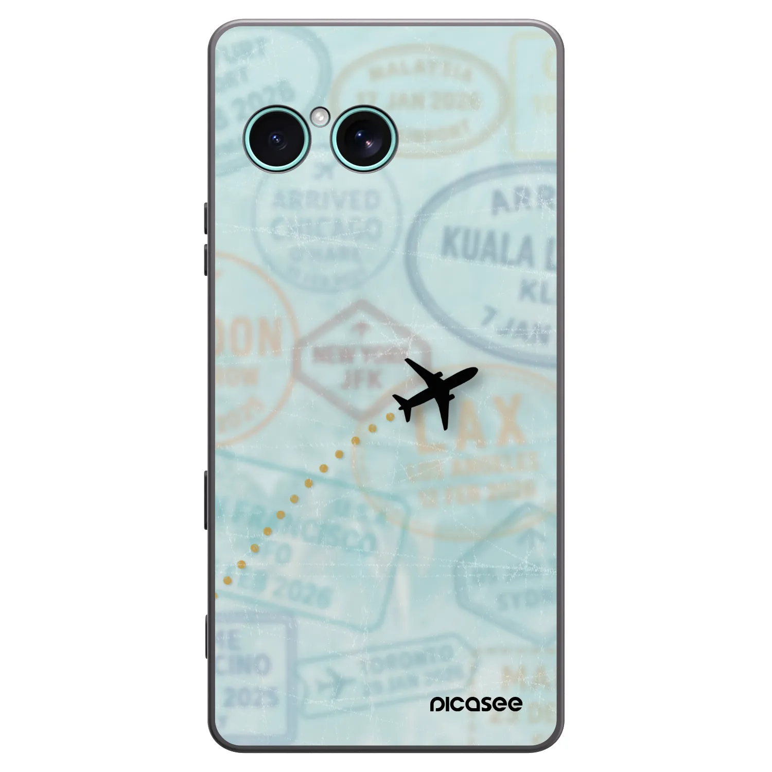 Picasee Μαύρη θήκη σιλικόνης για Sony Xperia 10 VII - FLIGHT PATH