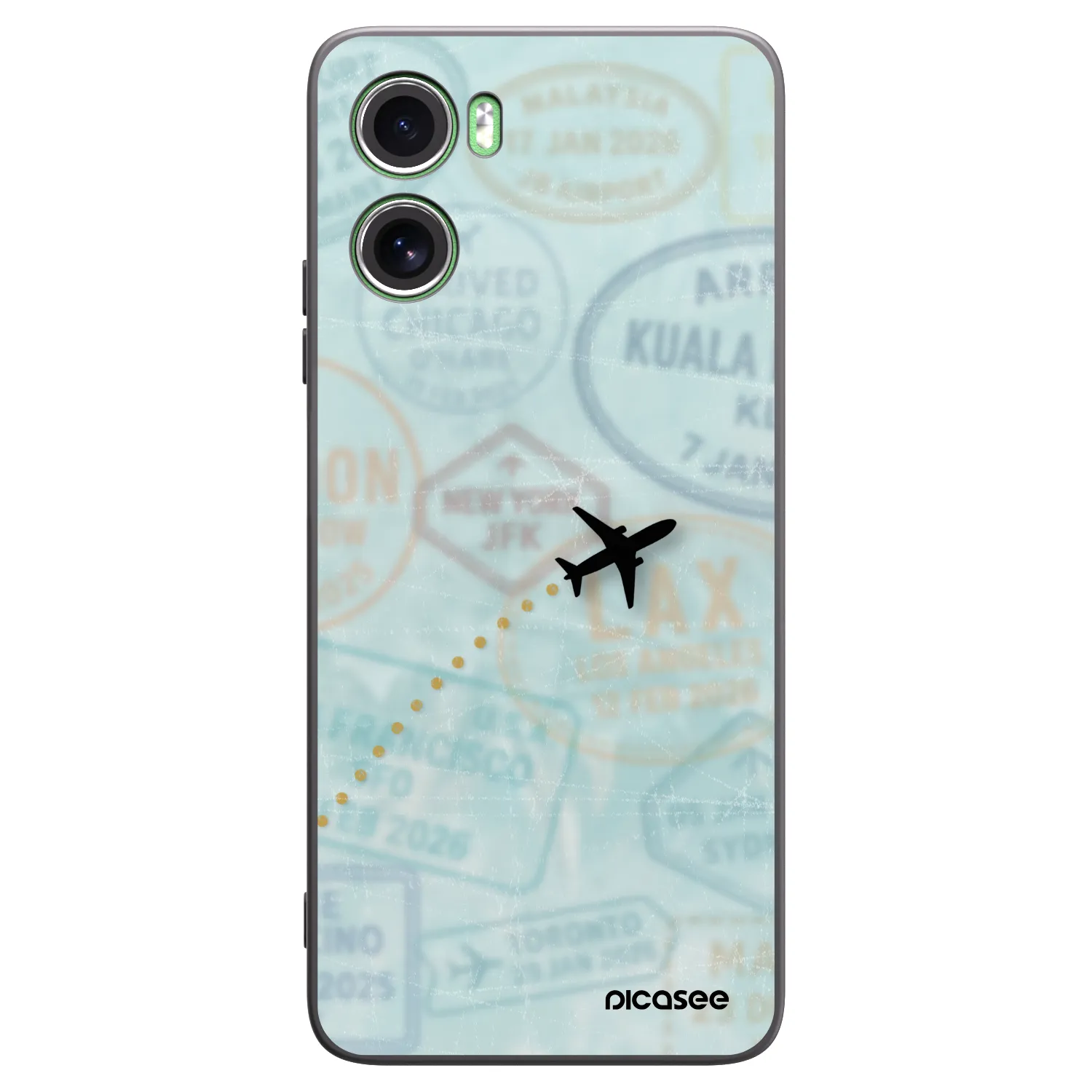 Picasee Μαύρη θήκη σιλικόνης για Motorola Moto G06 - FLIGHT PATH