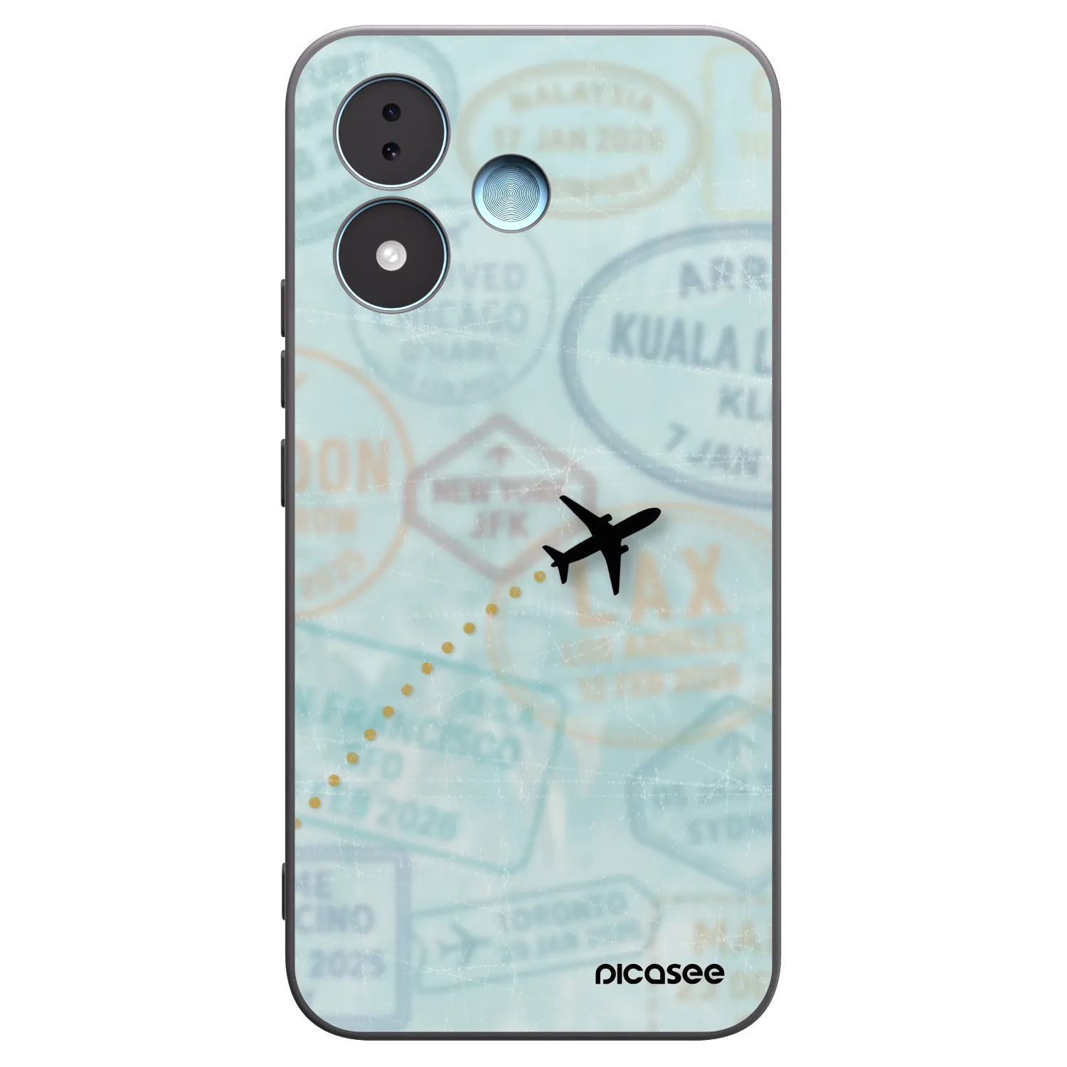 Picasee Μαύρη θήκη σιλικόνης για Xiaomi Redmi Note 17 5G - FLIGHT PATH
