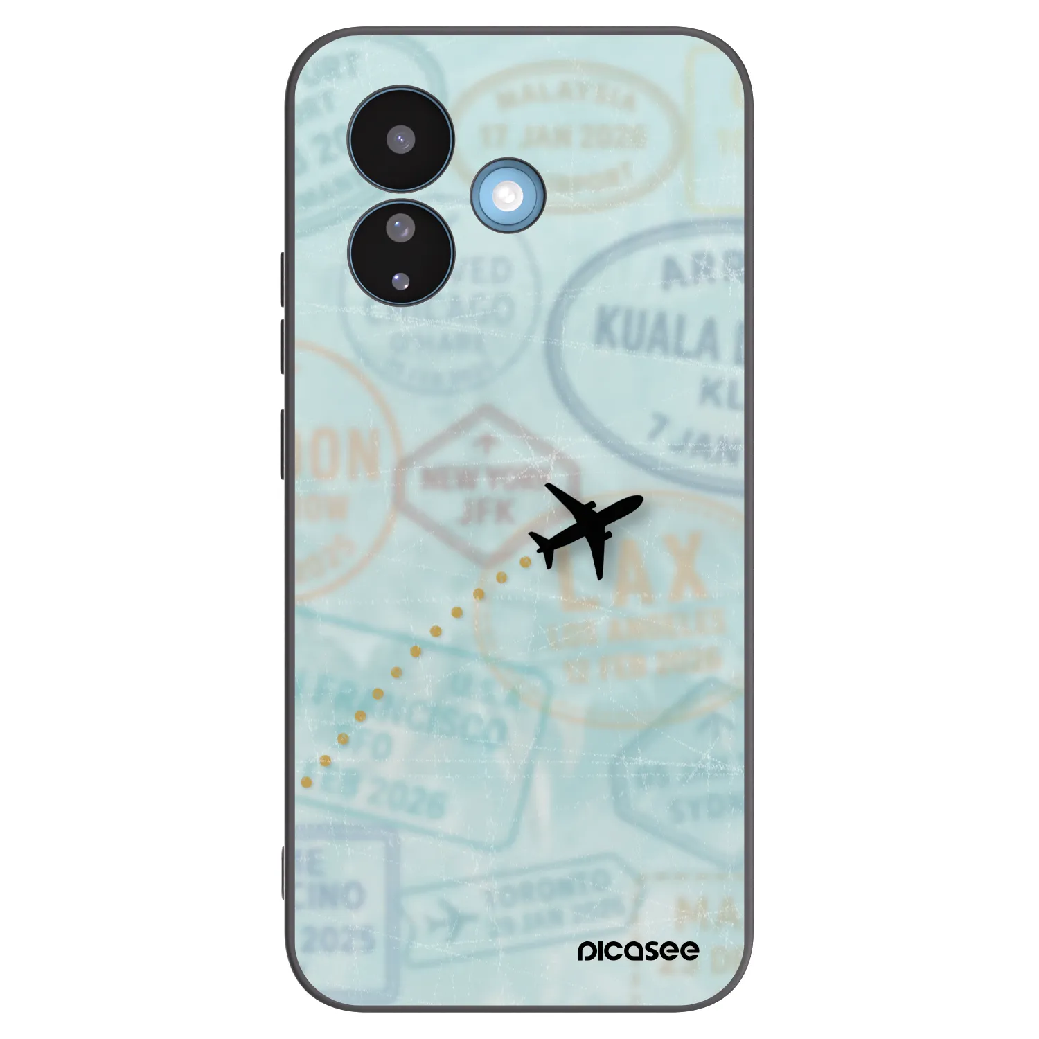 Picasee Μαύρη θήκη σιλικόνης για Xiaomi Redmi Note 17 Pro 5G - FLIGHT PATH