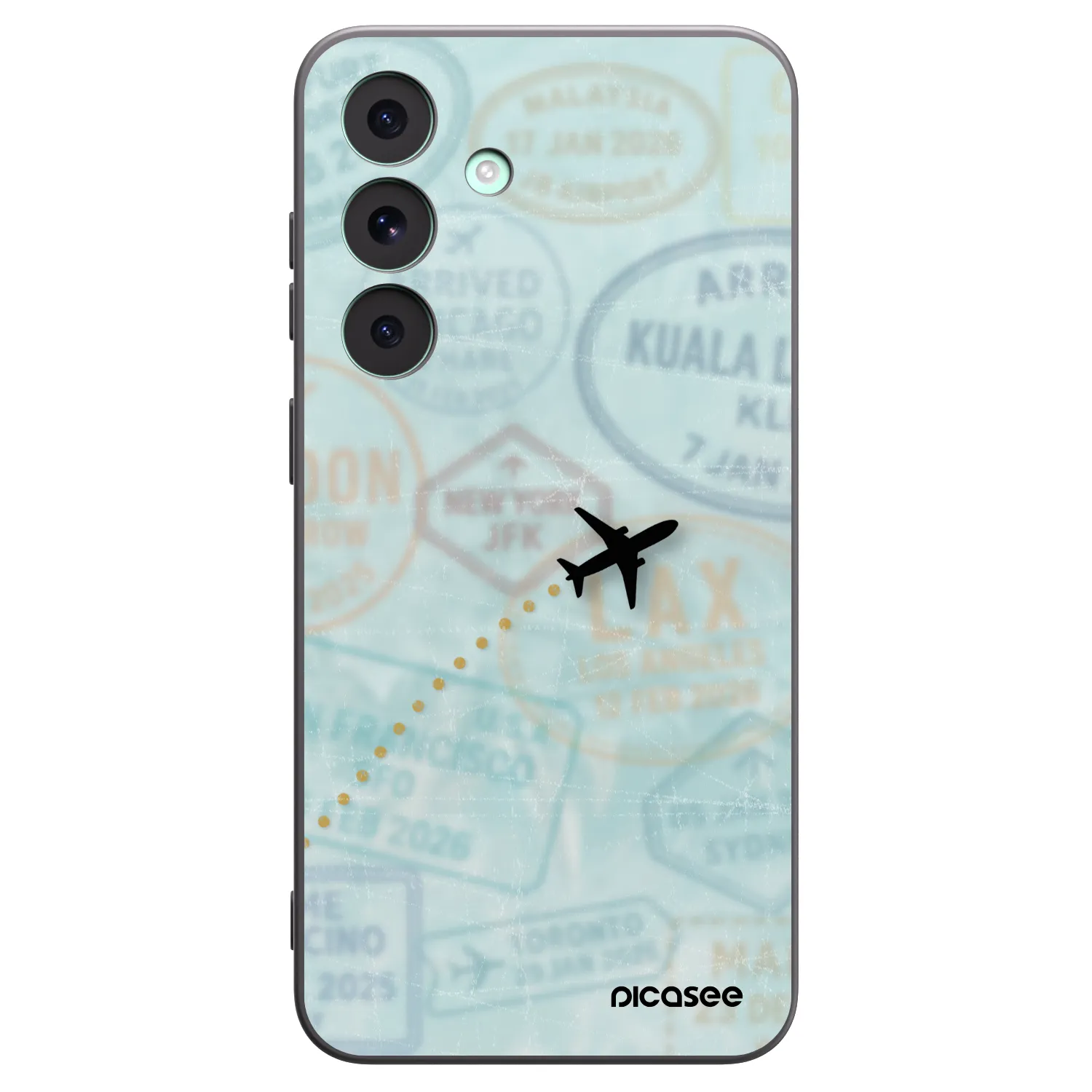 Picasee Μαύρη θήκη σιλικόνης για Samsung Galaxy S26 FE - FLIGHT PATH