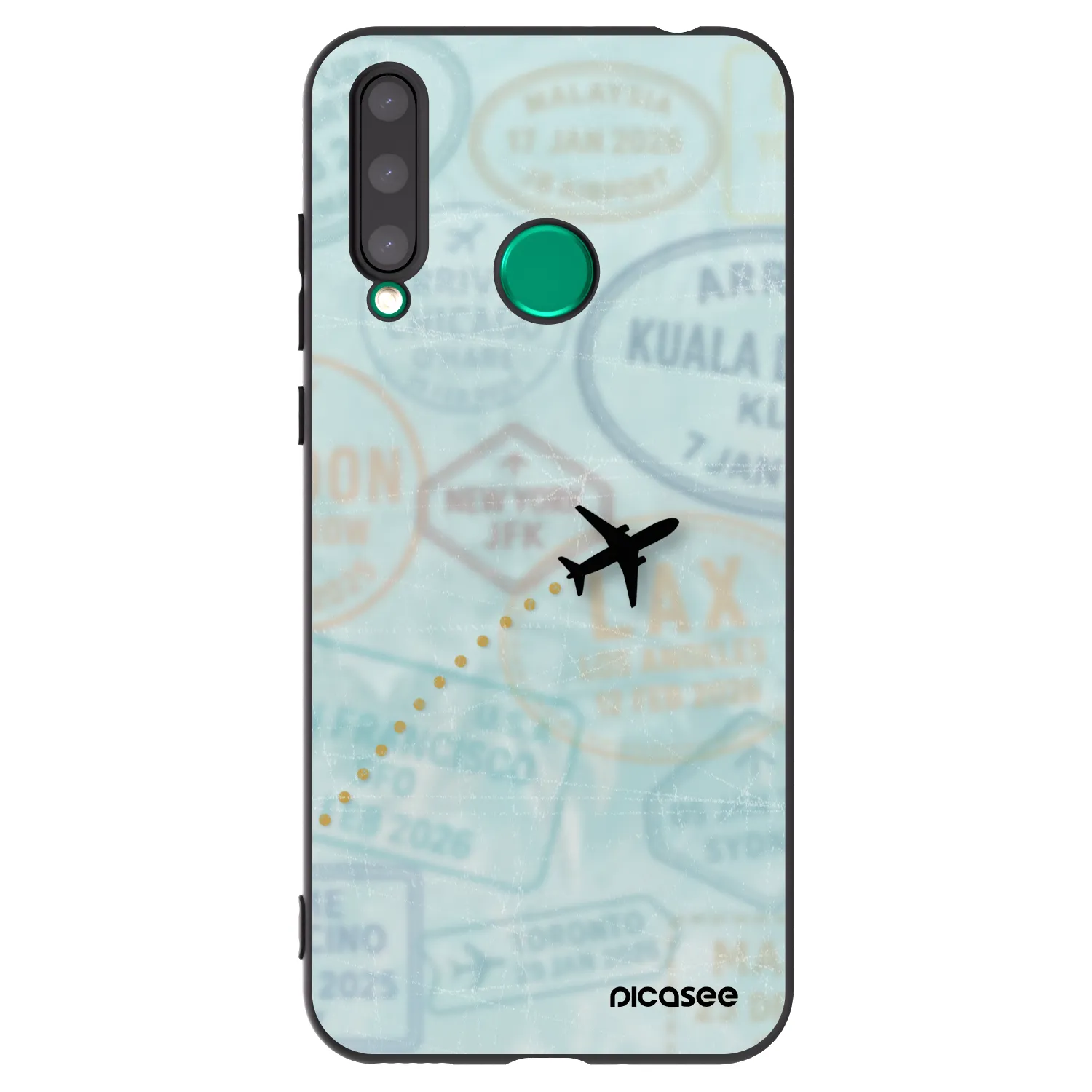 Picasee Μαύρη θήκη σιλικόνης για Honor 20 Lite - FLIGHT PATH
