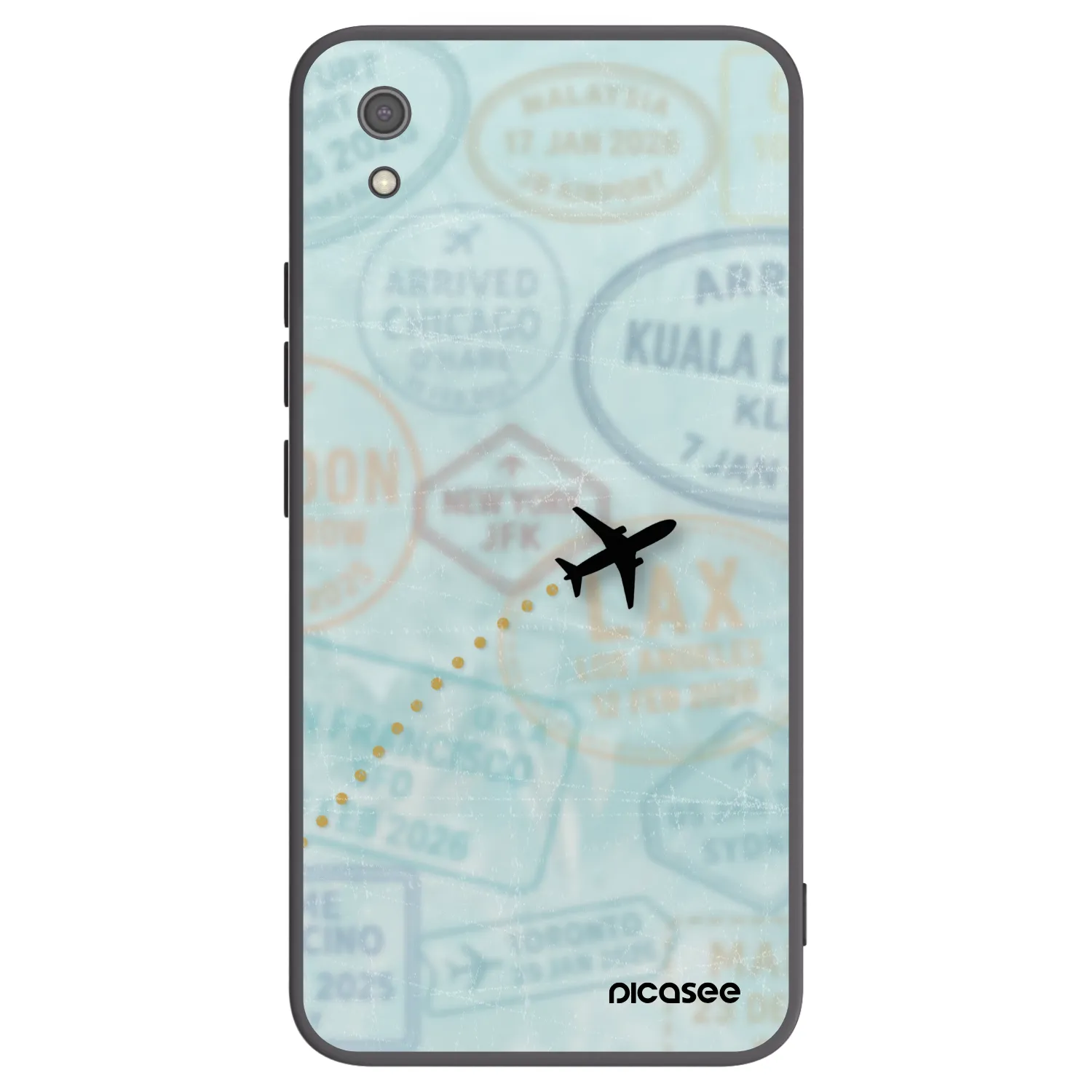 Picasee Μαύρη θήκη σιλικόνης για Xiaomi Redmi 7A - FLIGHT PATH