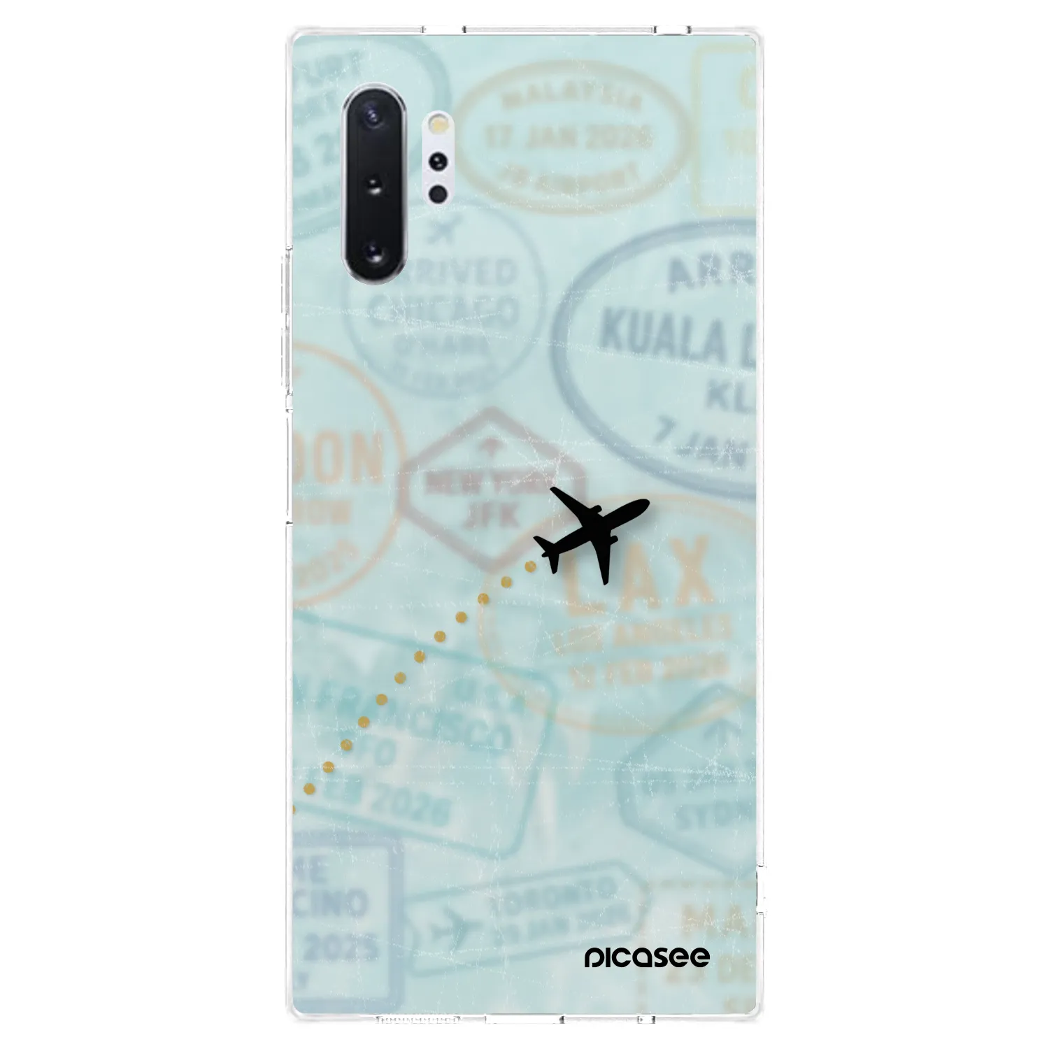 Picasee διαφανής θήκη σιλικόνης Samsung Galaxy Note 10+ N975F - FLIGHT PATH