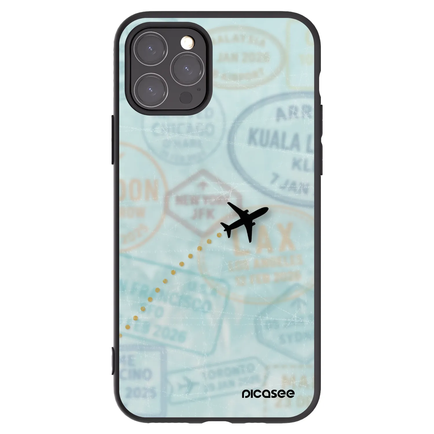 Picasee Μαύρη θήκη σιλικόνης για Apple iPhone 11 Pro - FLIGHT PATH