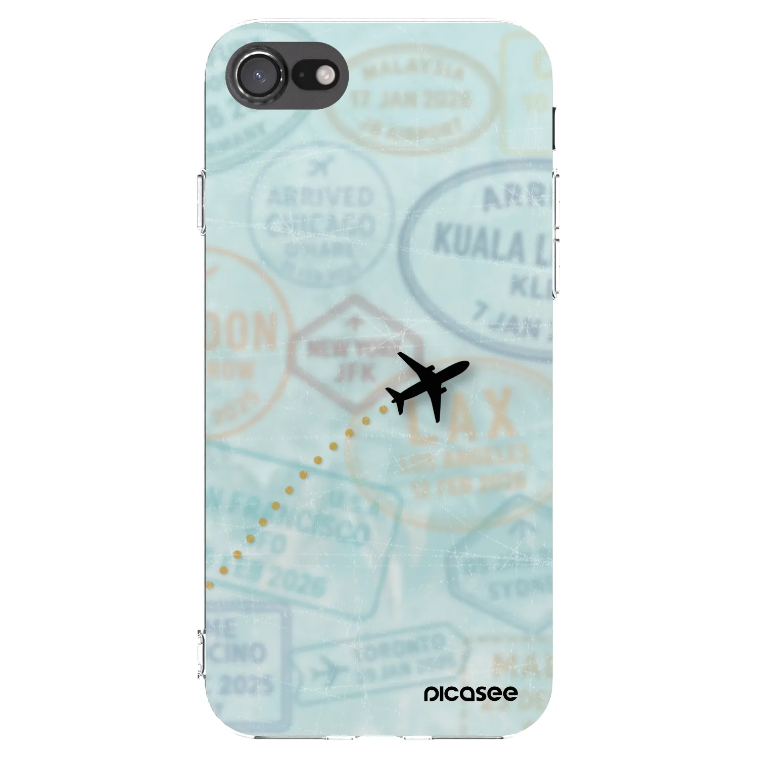 Picasee διαφανής θήκη σιλικόνης Apple iPhone 8 - FLIGHT PATH