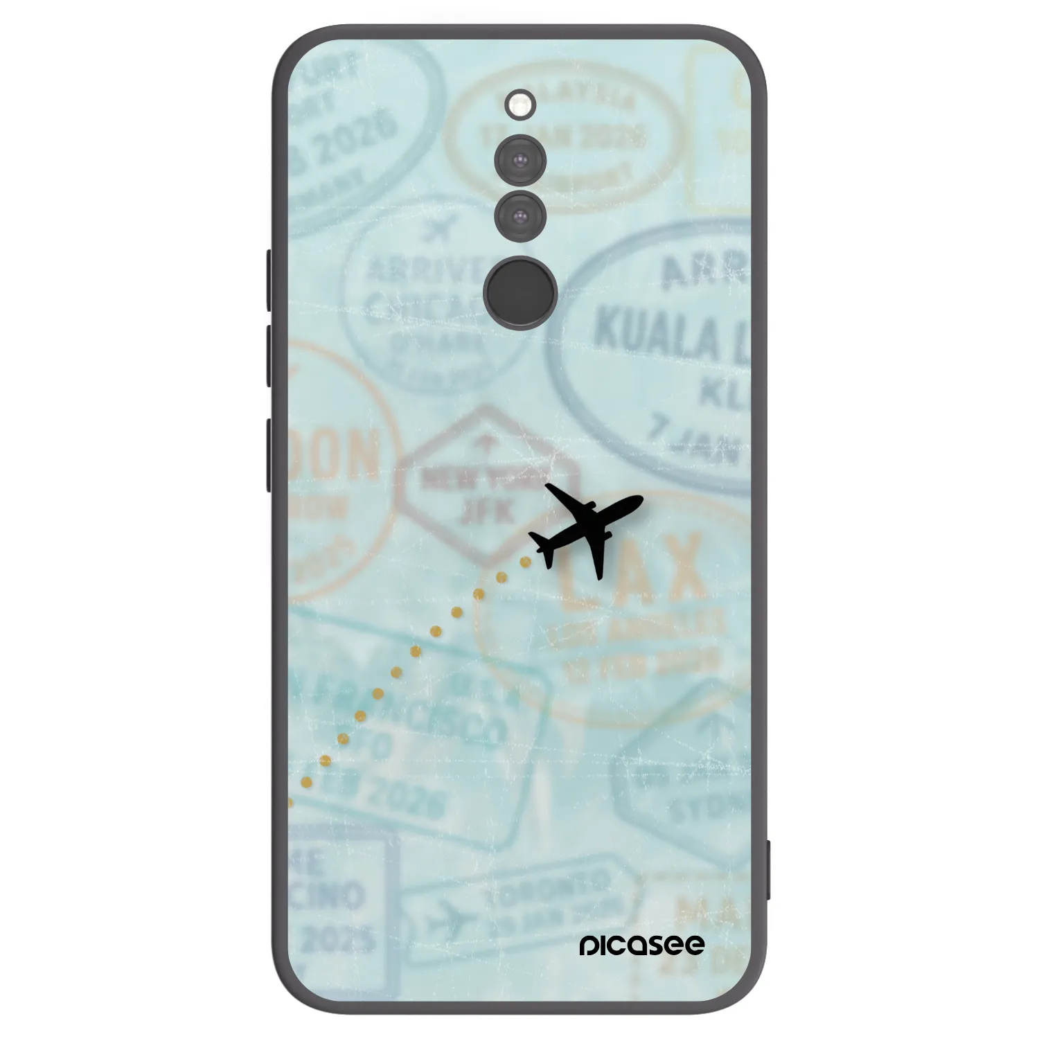 Picasee Μαύρη θήκη σιλικόνης για Xiaomi Redmi 8 - FLIGHT PATH