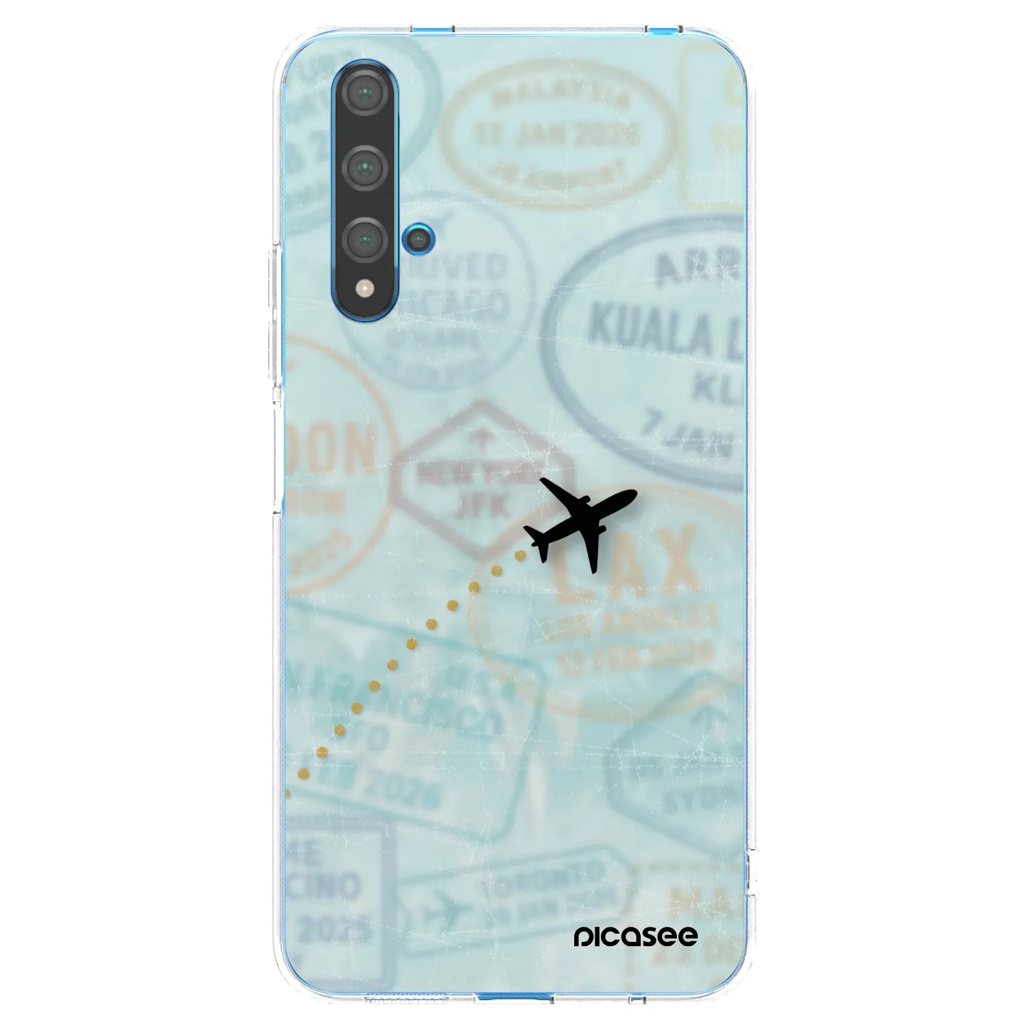 Picasee διαφανής θήκη σιλικόνης Huawei Nova 5T - FLIGHT PATH