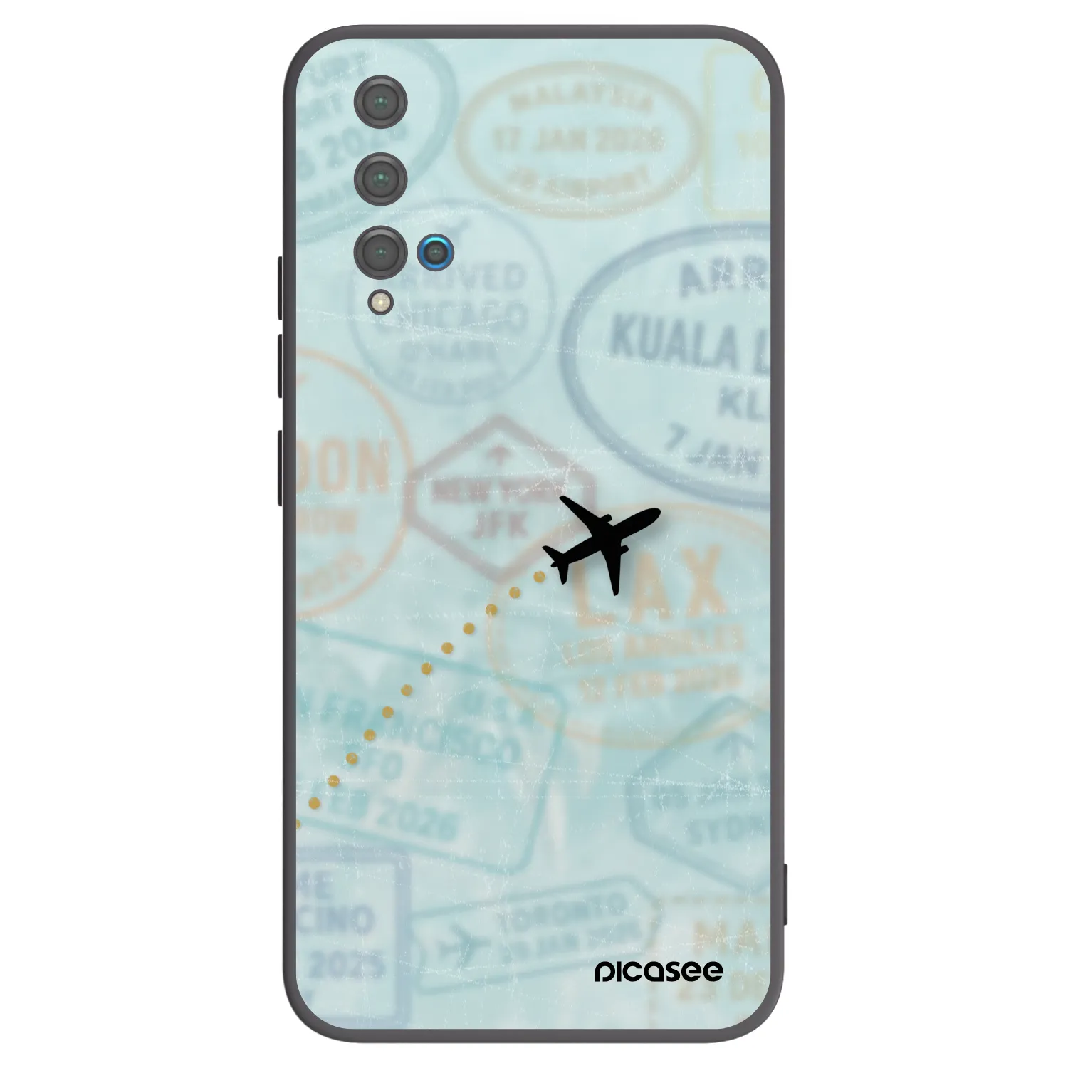 Picasee Μαύρη θήκη σιλικόνης για Huawei Nova 5T - FLIGHT PATH